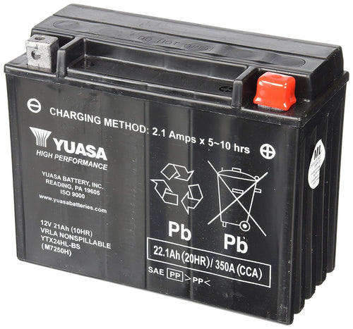 Yuasa YTX24HL Factory Activated H Series AGM Battery YUAM7250H