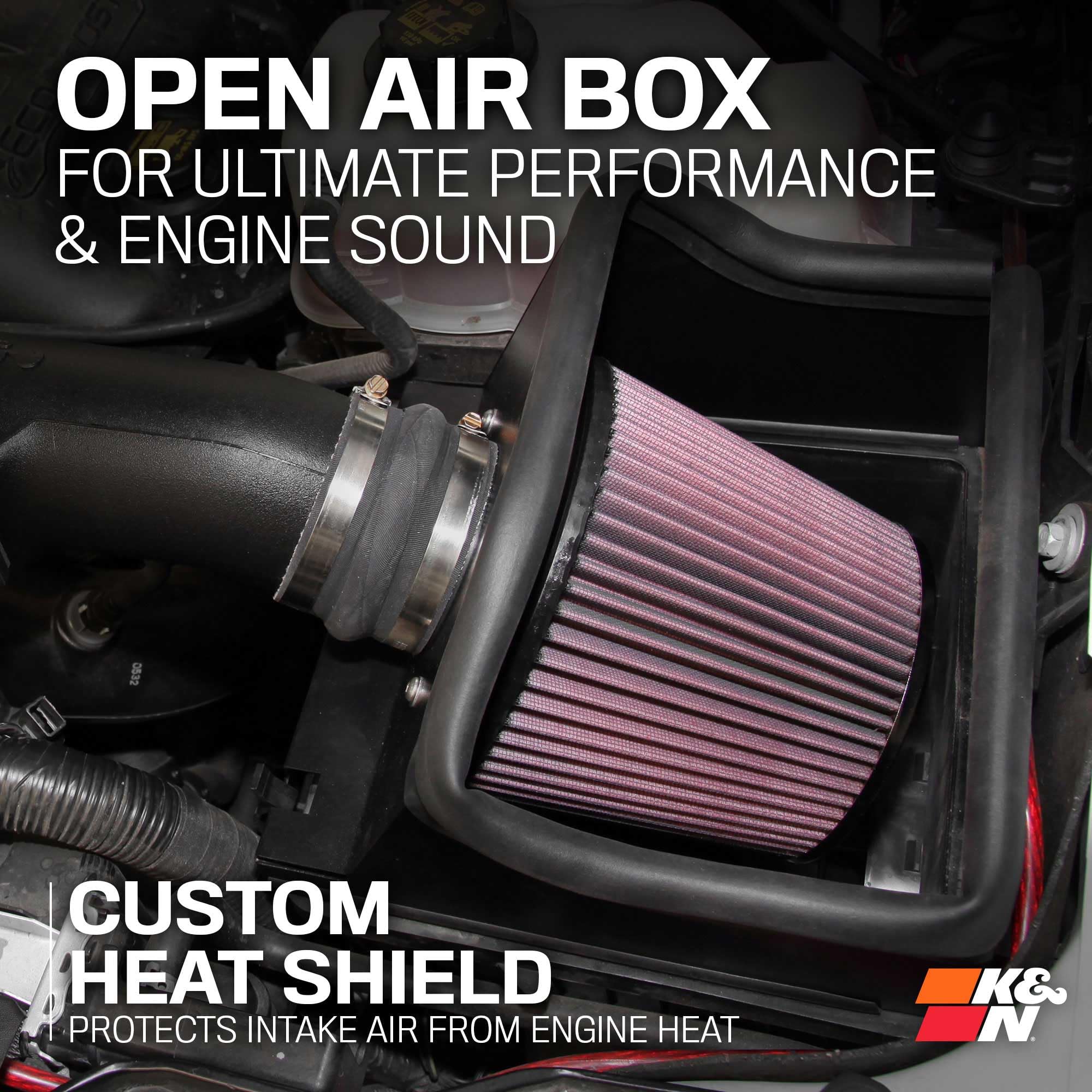 K&N Cold Air Intake System: High-Flow Air Filter, Towing & Increase Performance: Compatible with 2003-2007 Ford: Excursion, F250, F350, F450, 57-2546-1