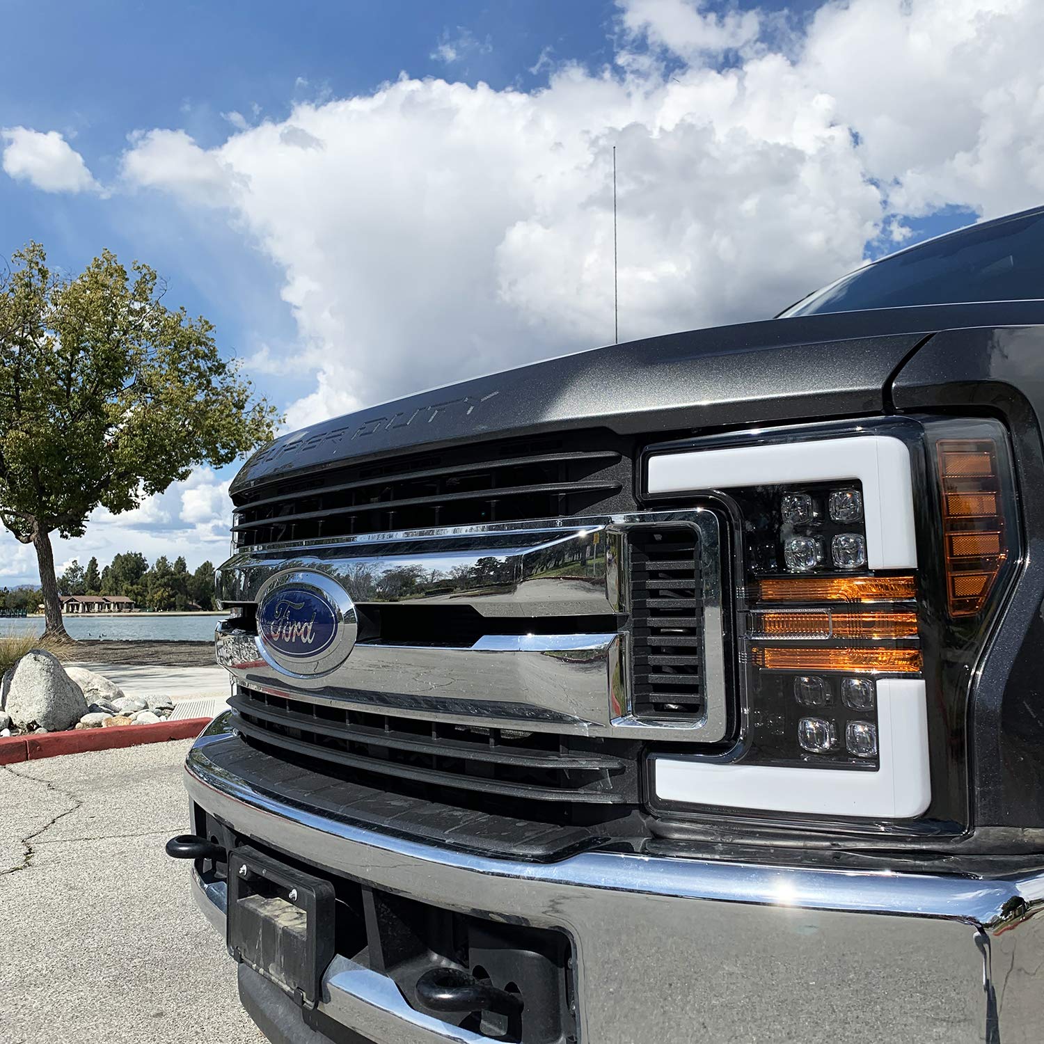 880100 AlphaRex USA Nova Series Projector Headlights fits Ford F-250 Super Duty,Clear