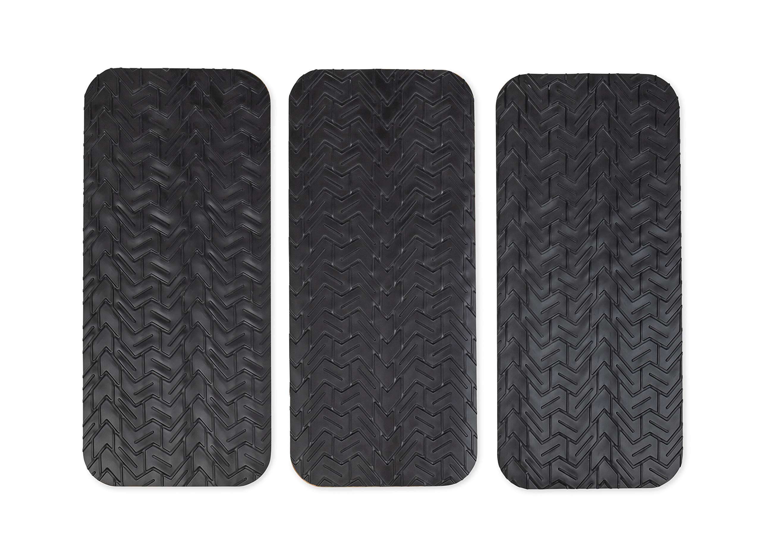 Camco RV Step Treads 42970, 3 Pack - Ideal Traction and Surface Protection for RV Steps and Cargo Ramps - Securely Adheres to Most Surfaces, Black