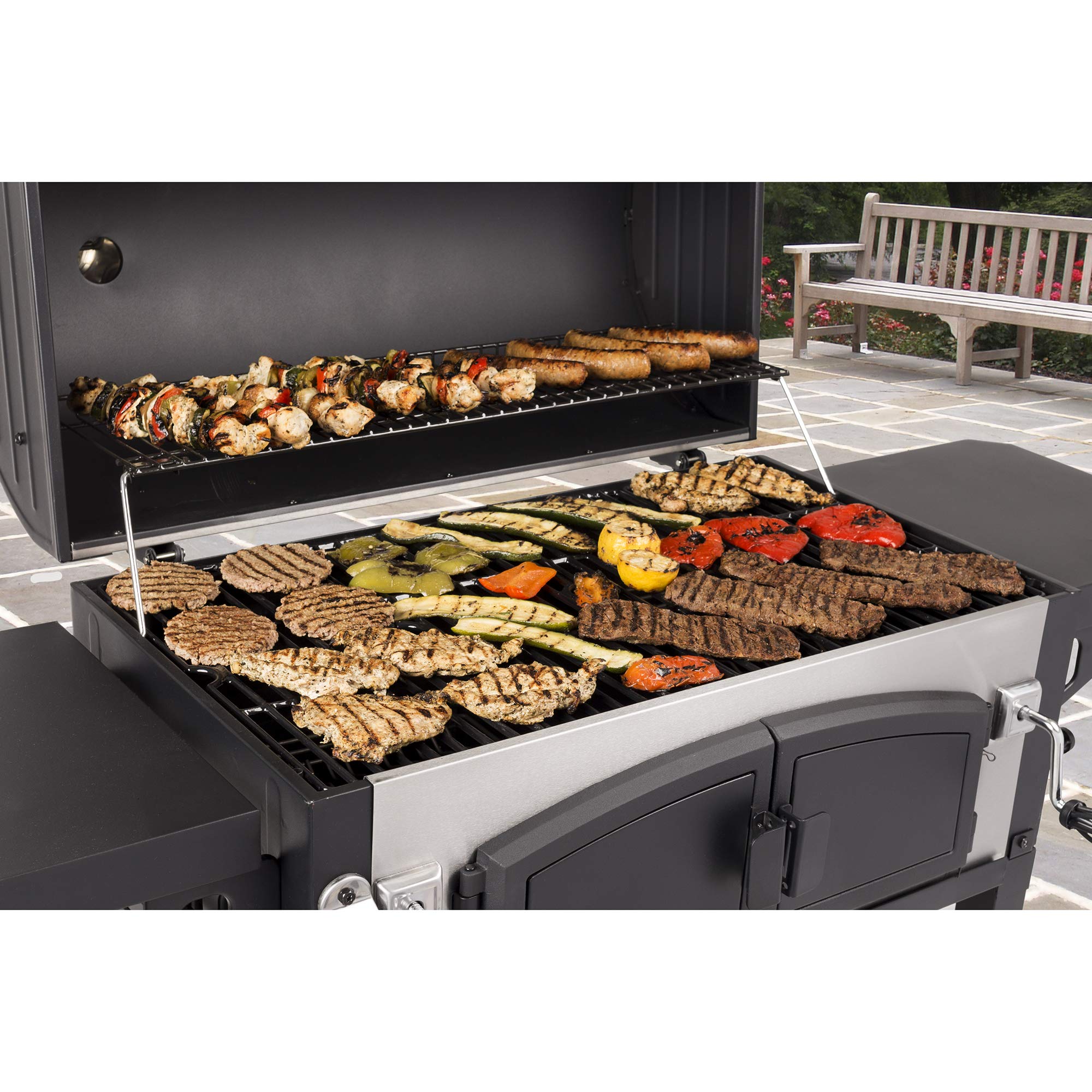 Dyna-Glo X-Large Premium Dual Chamber DGN576SNC-D Charcoal Grill