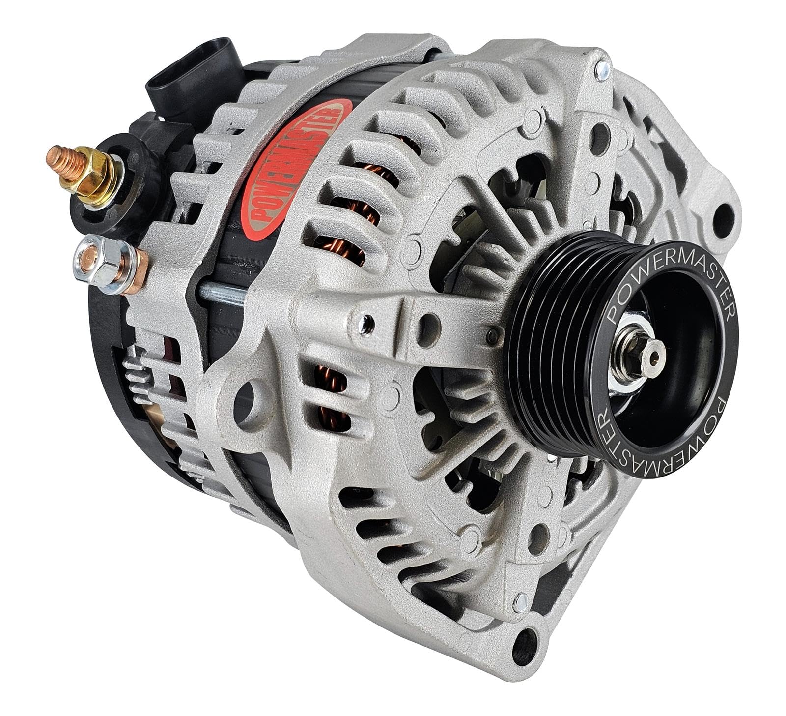 Alt Denso Powermaster Natural 245A 6 Grv 2-2" Spool Mt w/Dash Light