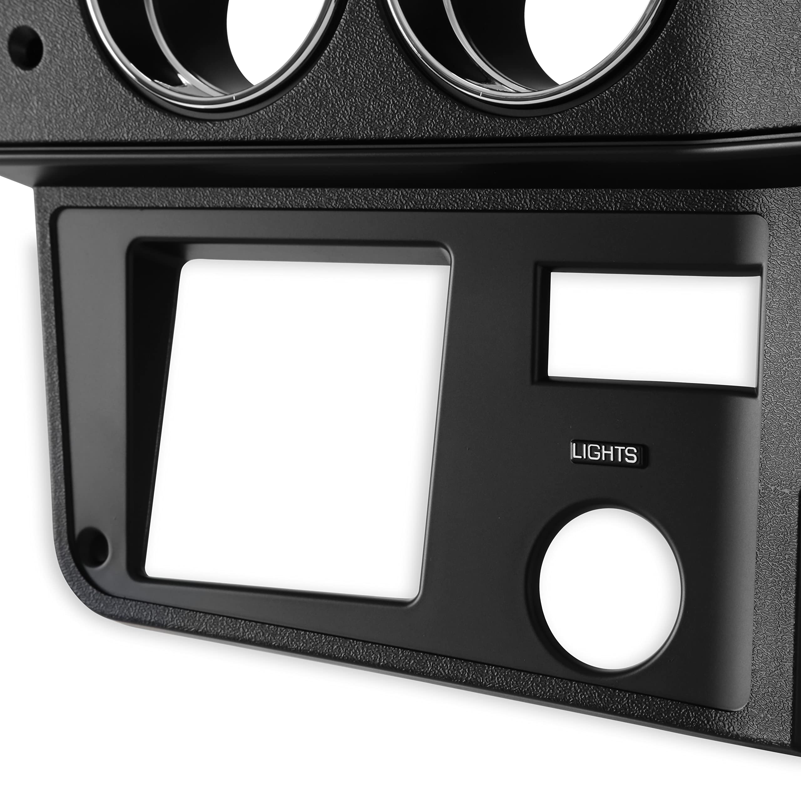 INST836 Brothers Trucks Instrument Bezel - With A/C - Black/Chrome