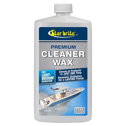 One-Step STAR BRITE Premium Cleaner Wax - Cleans and Protects in One Easy Step - Removes Light to Medium Oxidation for a Long Lasting Finish - 32 OZ (089632P)