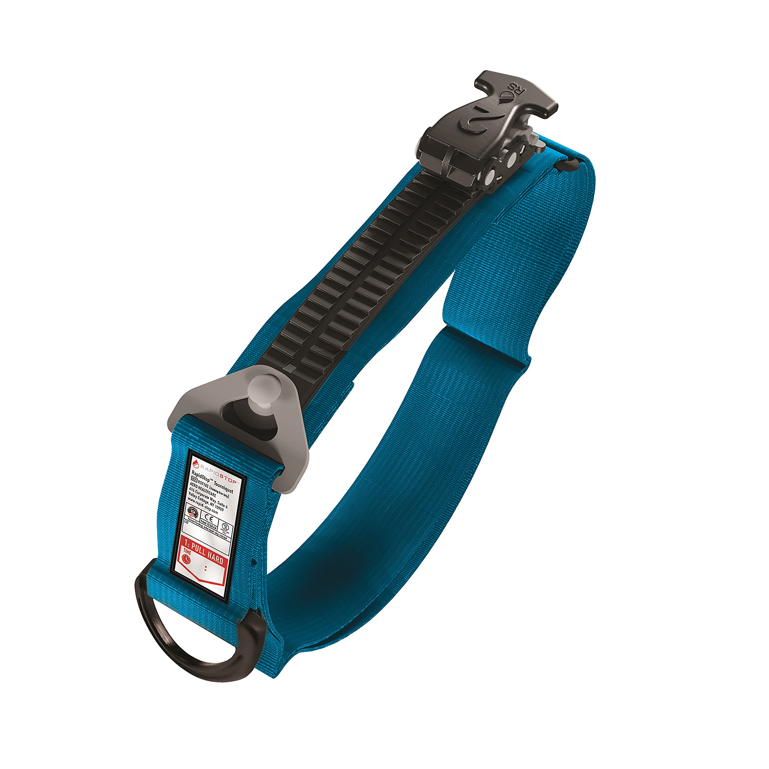 Aero Healthcare RAPIDSTOP RST102 Blue Tourniquet for Emergency Outdoor First Aid Tactical Life Saving Hemorrhage Control, Single-Handed Operation of Hemostatic Bandage. Made in The USA
