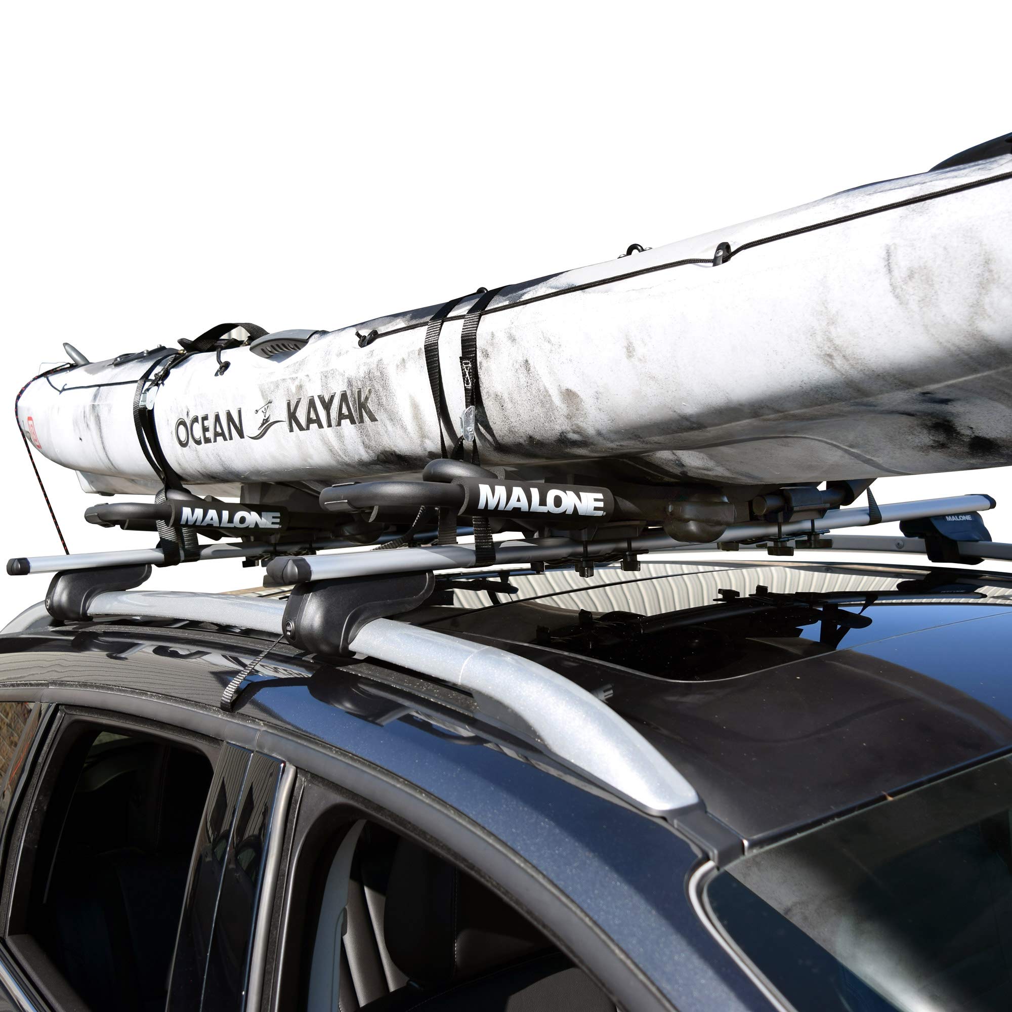 Malone Multi-Rack Foldaway-5™ Folding 1 or 2 Kayak, SUP, Canoe Carrier, Black (MPG125)