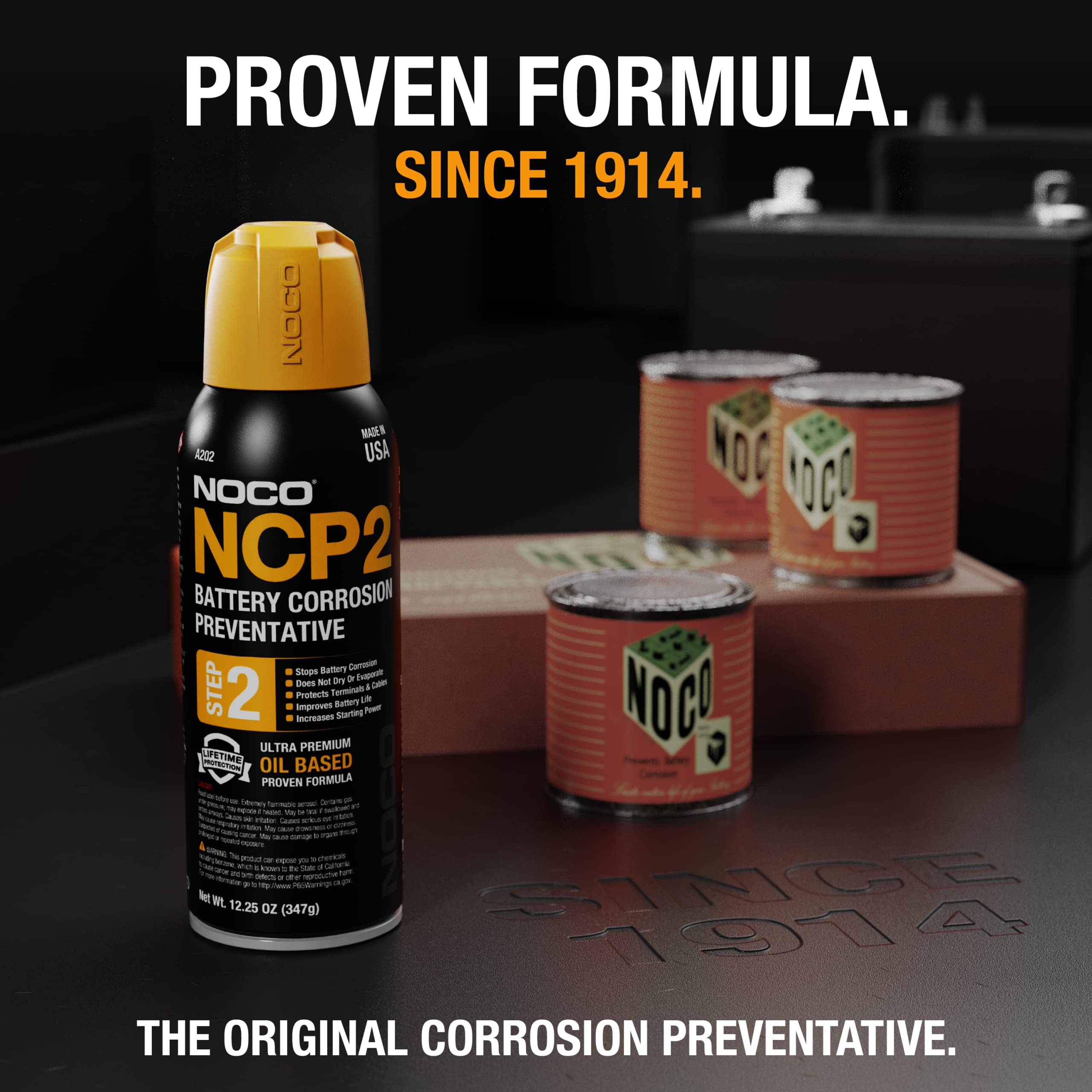 NOCO A202 NCP2 12.25 Oz Oil-Based Battery Corrosion Preventative, Corrosion Inhibitor, and Battery Terminal Protector Grease Spray