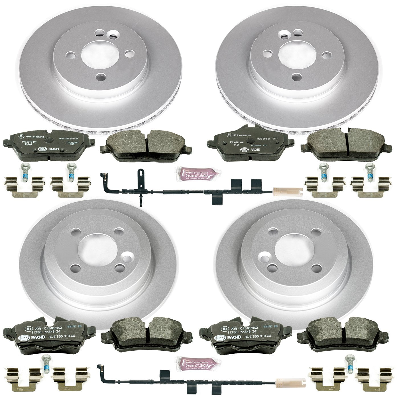 Power Stop ESK6298 Euro-Stop Front & Rear Brake Kit Mini Cooper For Mini Cooper 2007-2010 [Model Specific]