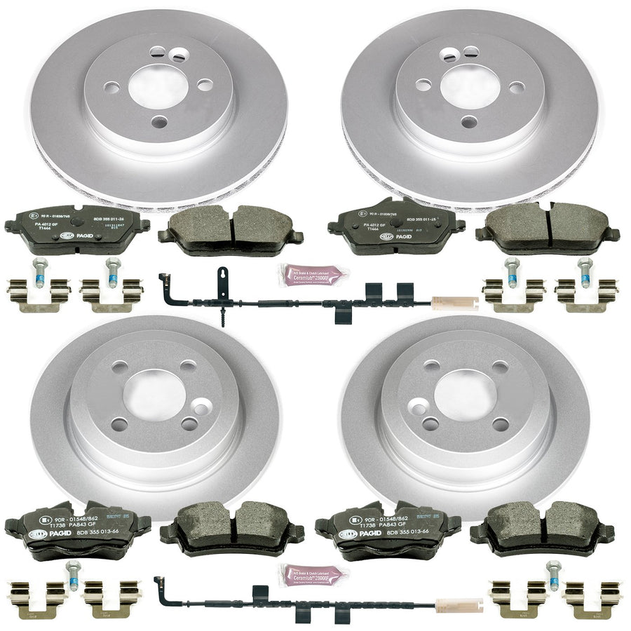 Power Stop ESK6298 Euro-Stop Front & Rear Brake Kit Mini Cooper For Mini Cooper 2007-2010 [Model Specific]