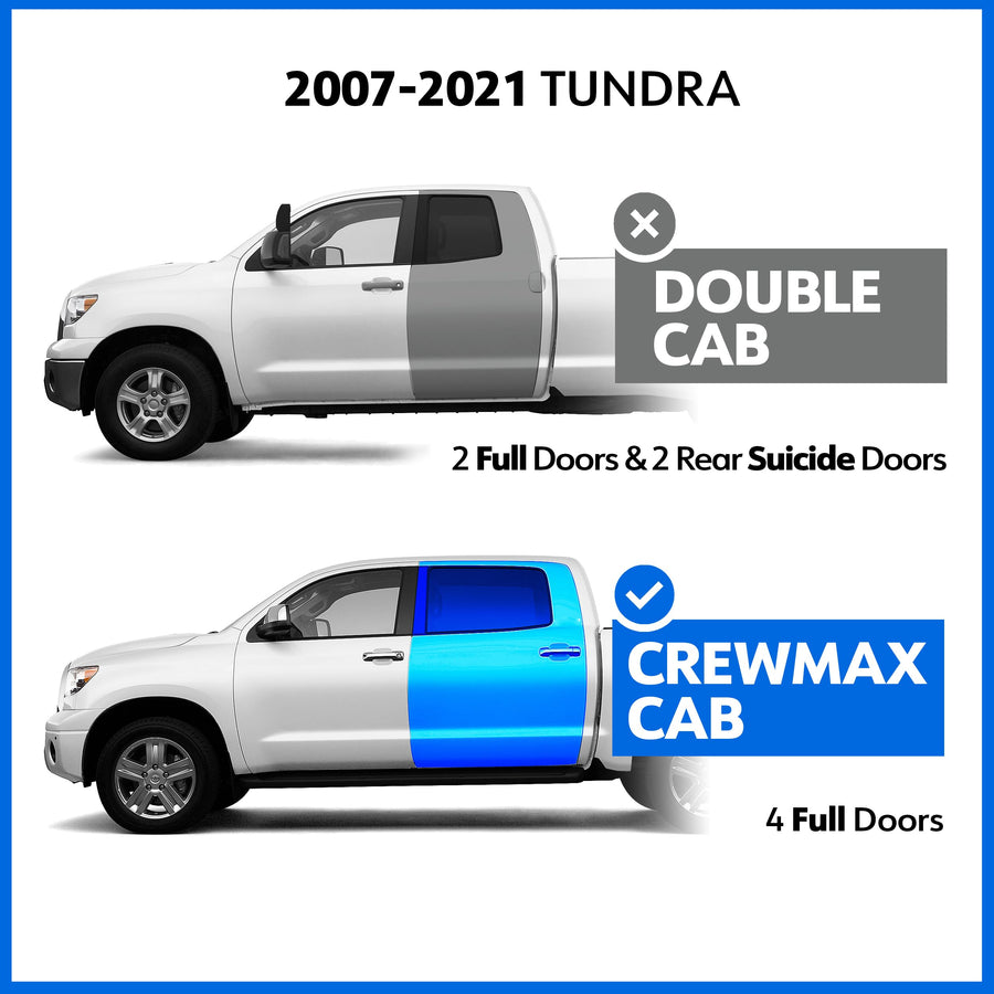 3.5" Tyger Auto Running Boards Compatible with 2007-2021 Toyota Tundra | CrewMax | TG-SS2T35188 | Side Step Rail Nerf Bars