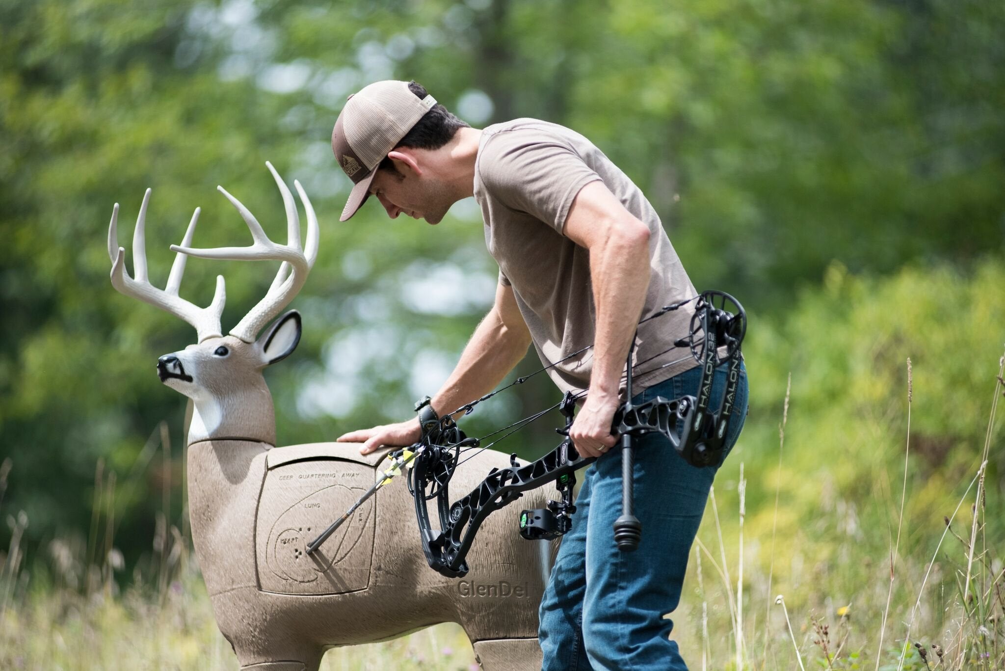 Pre-Rut GLENDEL Buck 3D Deer Archery Target with Replaceable 4-Sided Core Included, 250lb Life Size, Brown