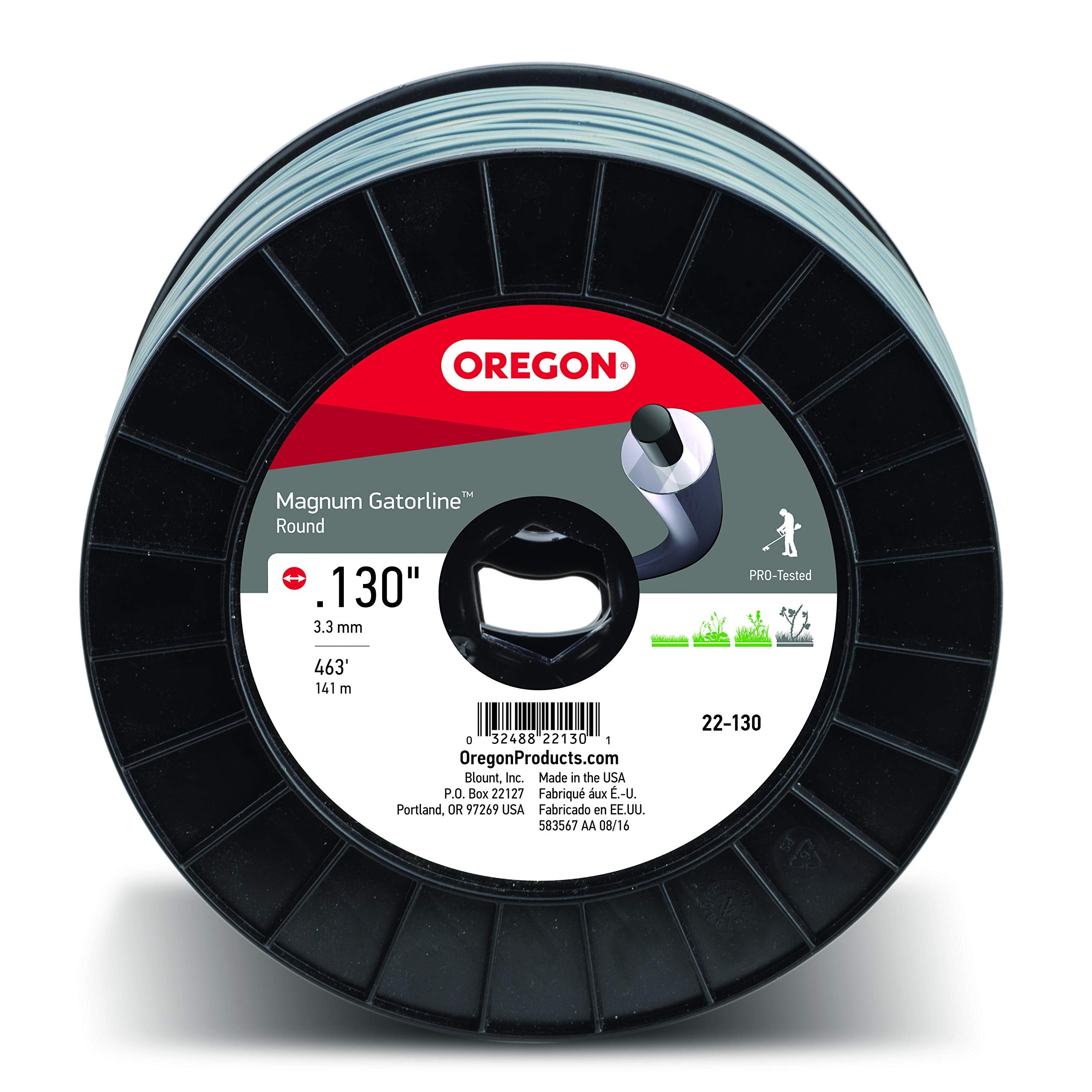 Oregon Magnum Gatorline 22-130 Round Trimmer Line .13-Inch by 459-Foot