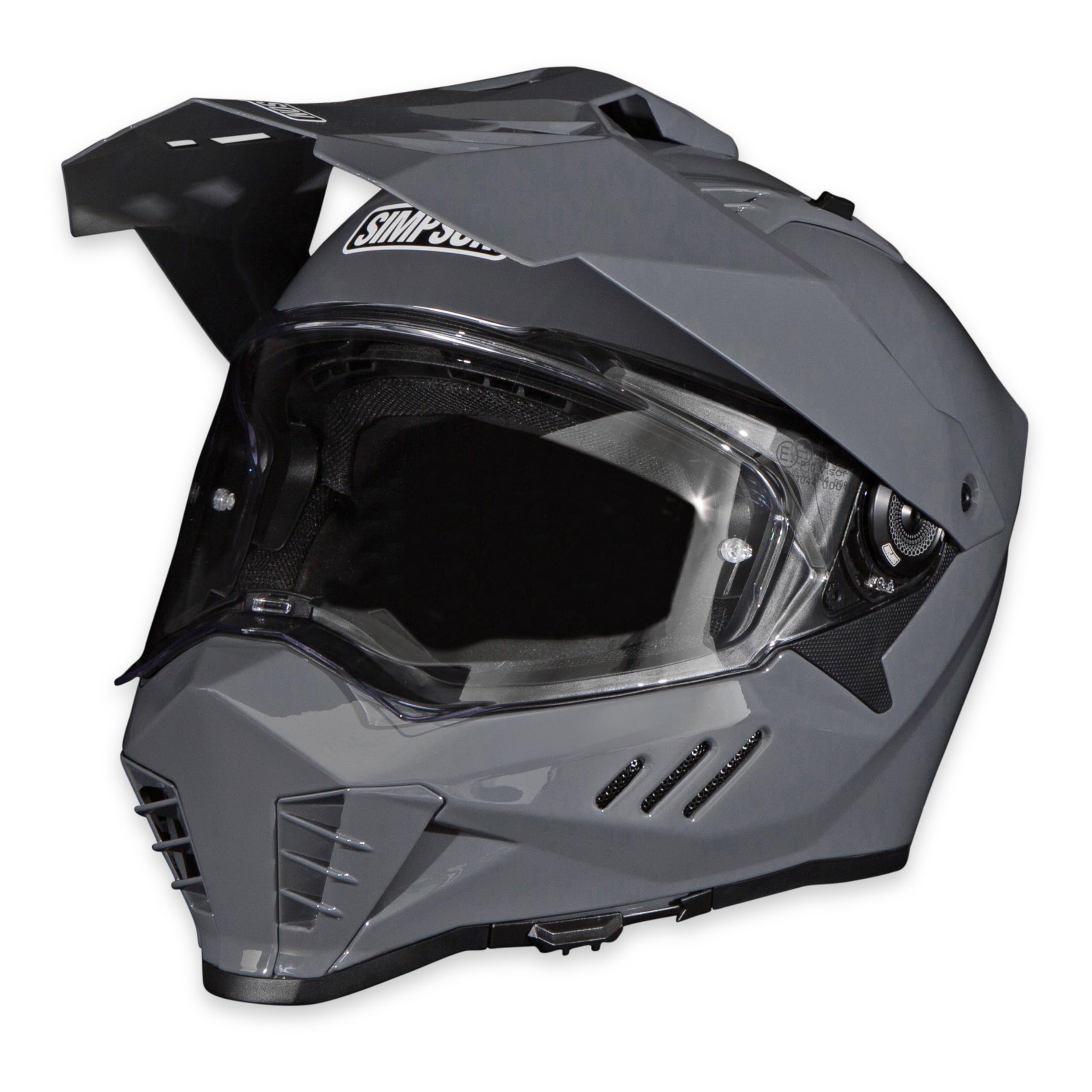 Simpson Motorcycle Xcursion Bandit Helmet - Armor - Small | Off Road Dirt Bike UTV Motocross ATV | Full Face | Removable Peak | Clear Pinlock Anti-Fog Visor Shield | DOT ECE Certified (XB4SM)