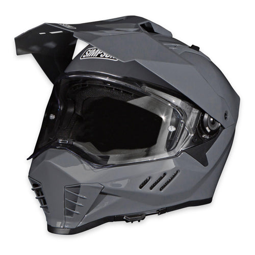 Simpson Motorcycle Xcursion Bandit Helmet - Armor - Small | Off Road Dirt Bike UTV Motocross ATV | Full Face | Removable Peak | Clear Pinlock Anti-Fog Visor Shield | DOT ECE Certified (XB4SM)