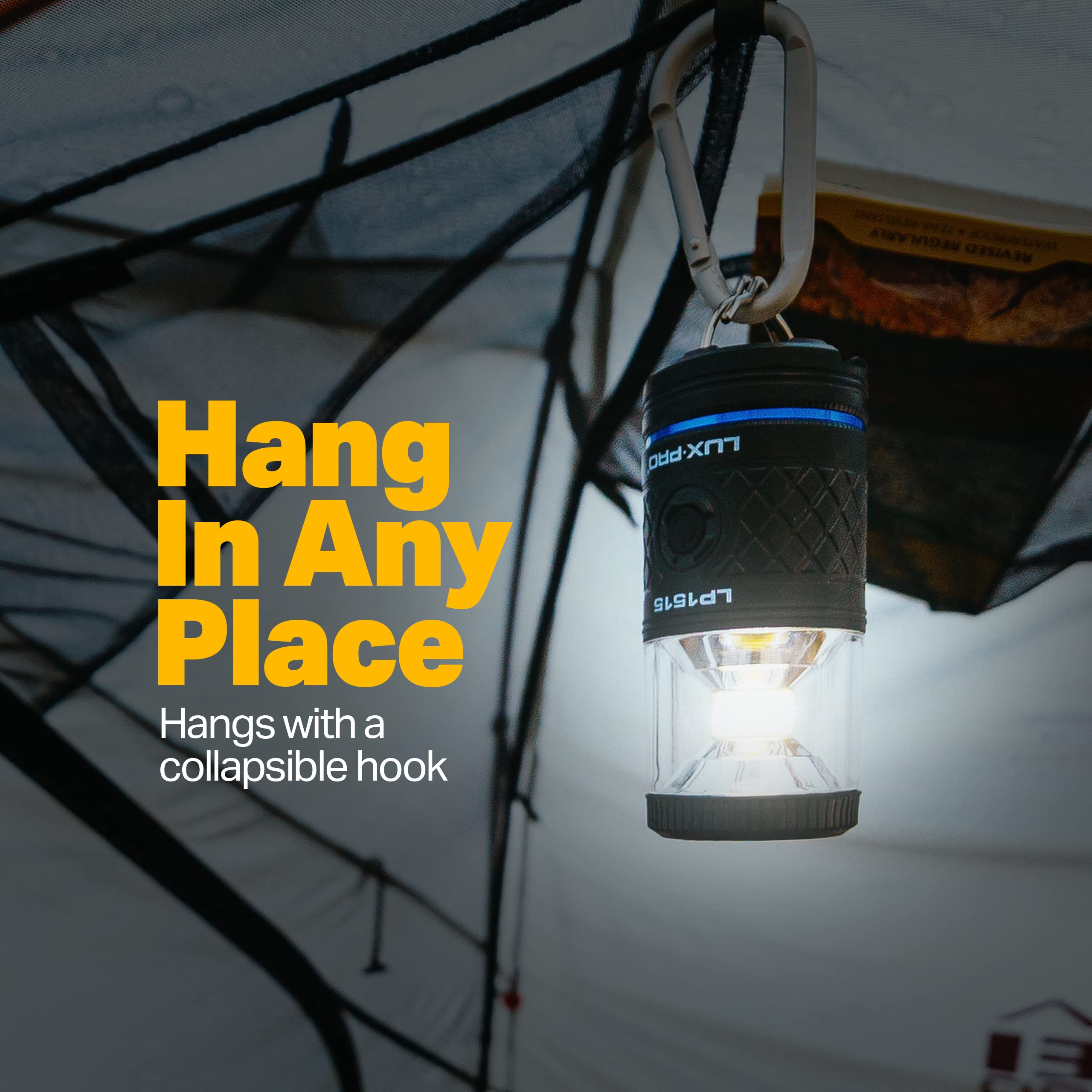 Camping LUXPRO Waterproof, Floating Rugged LED Lantern w/340 Lumens - LP1515