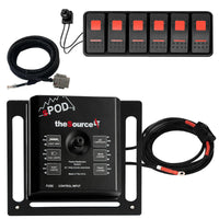 6 Circuit SPOD SourceLT Controller with Red LED Switch Panel, Universal Fit (36-inch Battery Cable)