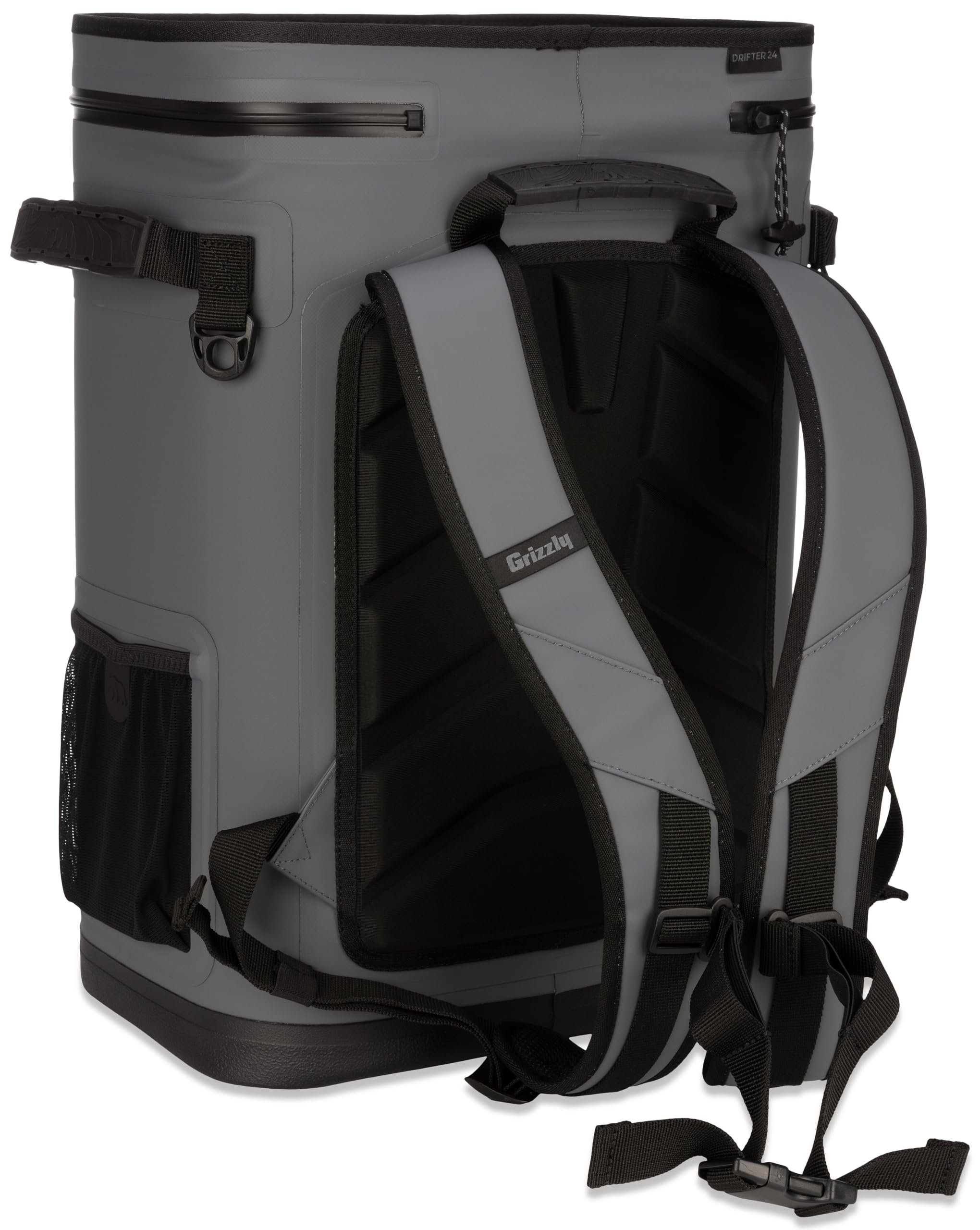 Drifter 24 Grizzly Backpack Cooler, Insulated for Beach Boat Camping Fishing Hunting, 24- Quart Capacity, Stealth Gray