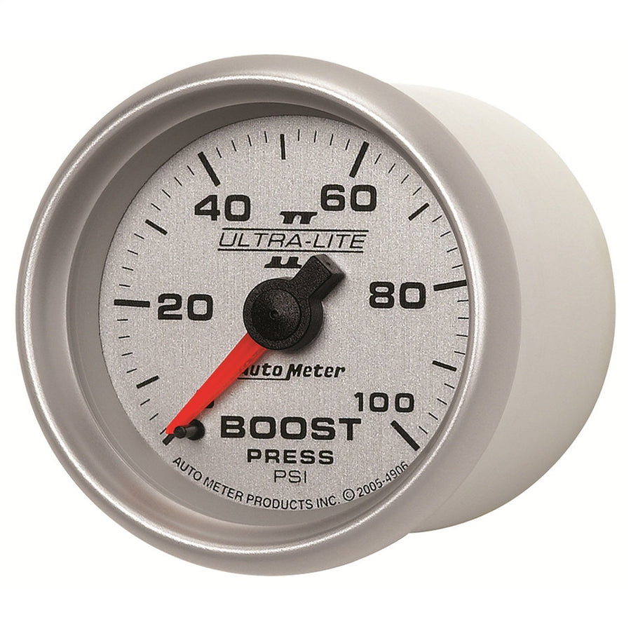 Auto Meter 2-1/16" Ultra-Lite II 0-100 PSI Mechanical Boost Gauge