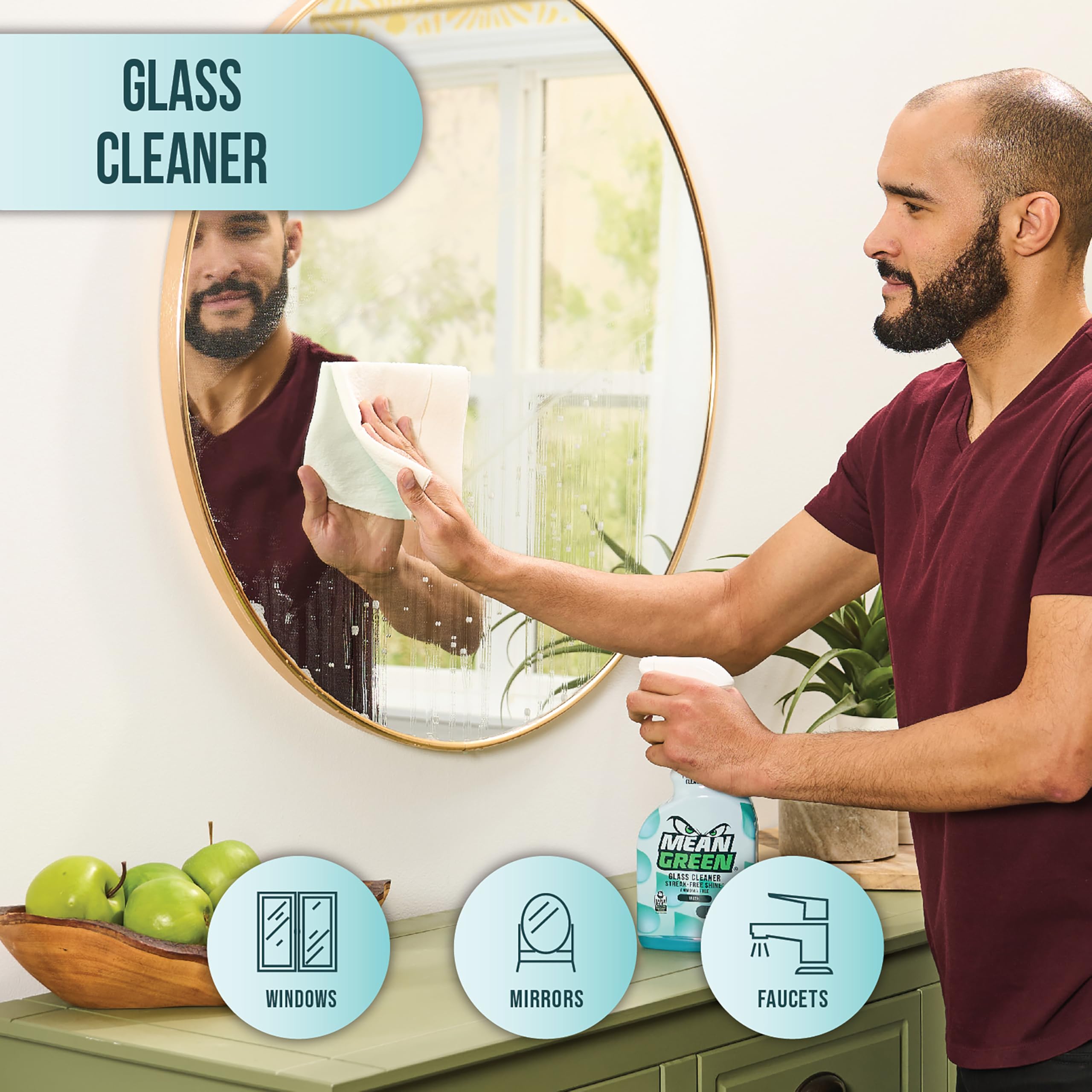 Mean Green Ready-to-Use Non-Concentrated Glass Cleaner, Fresh Scent, 24 Ounce