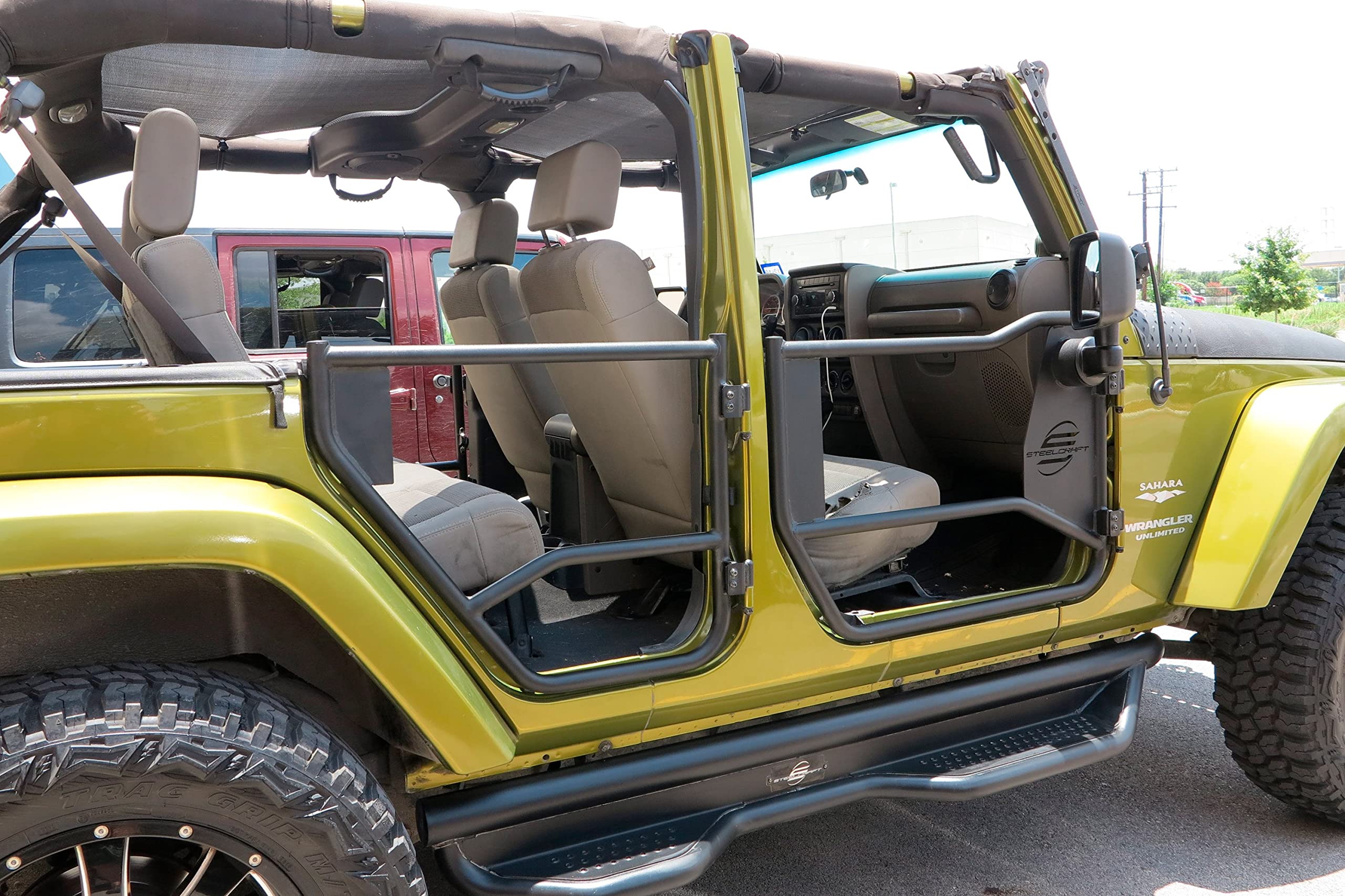 Fine Textured Black SteelCraft 92210 Rear Tubular Doors