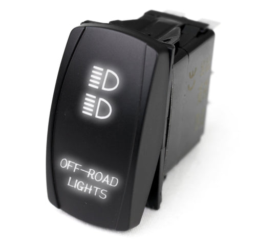 Rocker Switch Race Sport RSLJ11W w/White LED Radiance LED