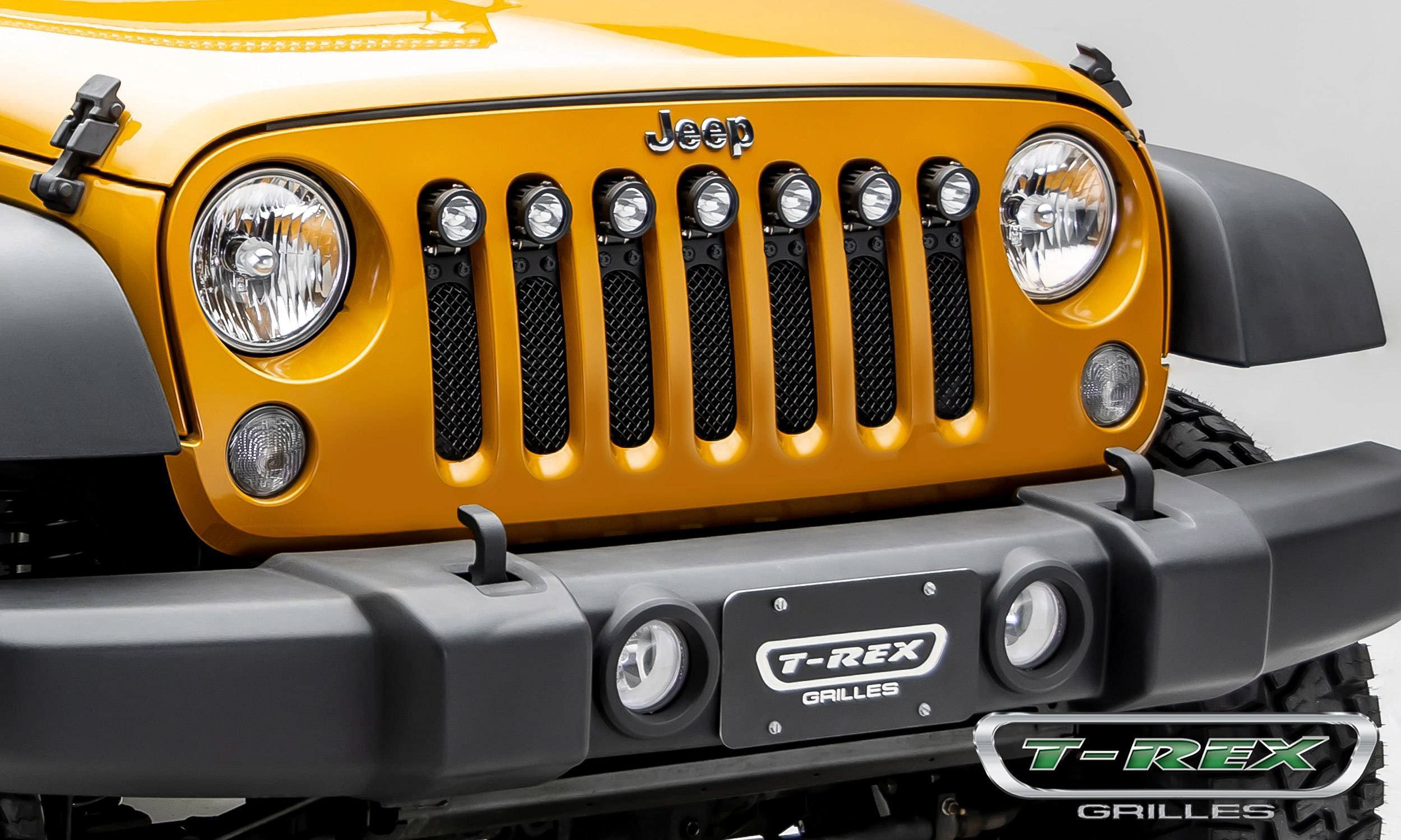 Stealth Torch Series T-Rex Grilles 6314841-BR Black Grille for Jeep Wrangler JK