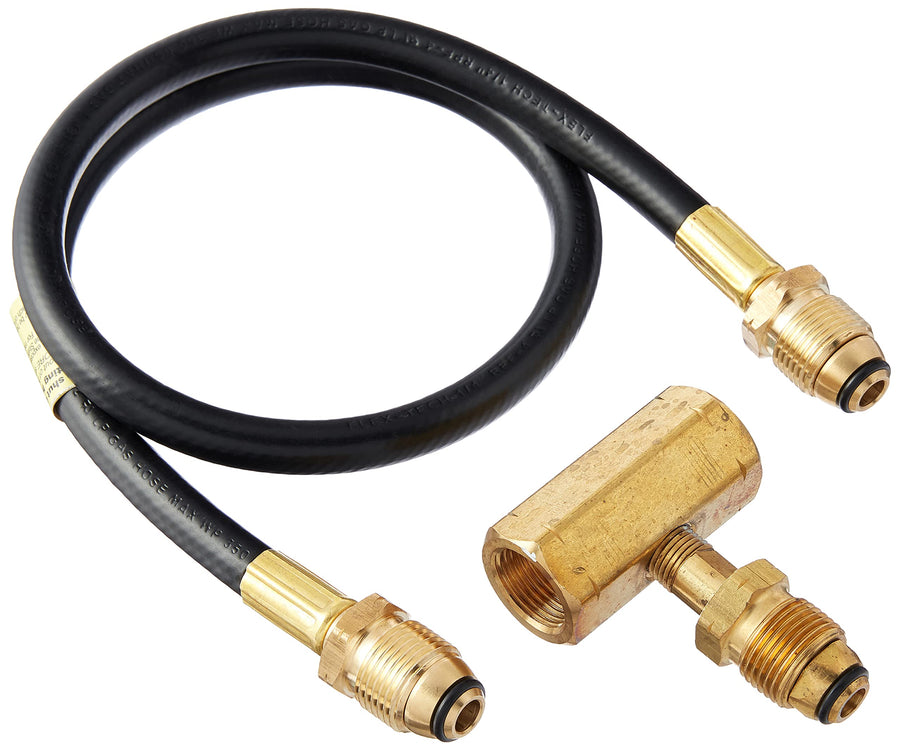 Mr. Heater F273737 Hook-Up Kit 2-Tank with Tee and 30-Inch Hose Assembly with P.O.L. Male Ends, Multicolored, Regular