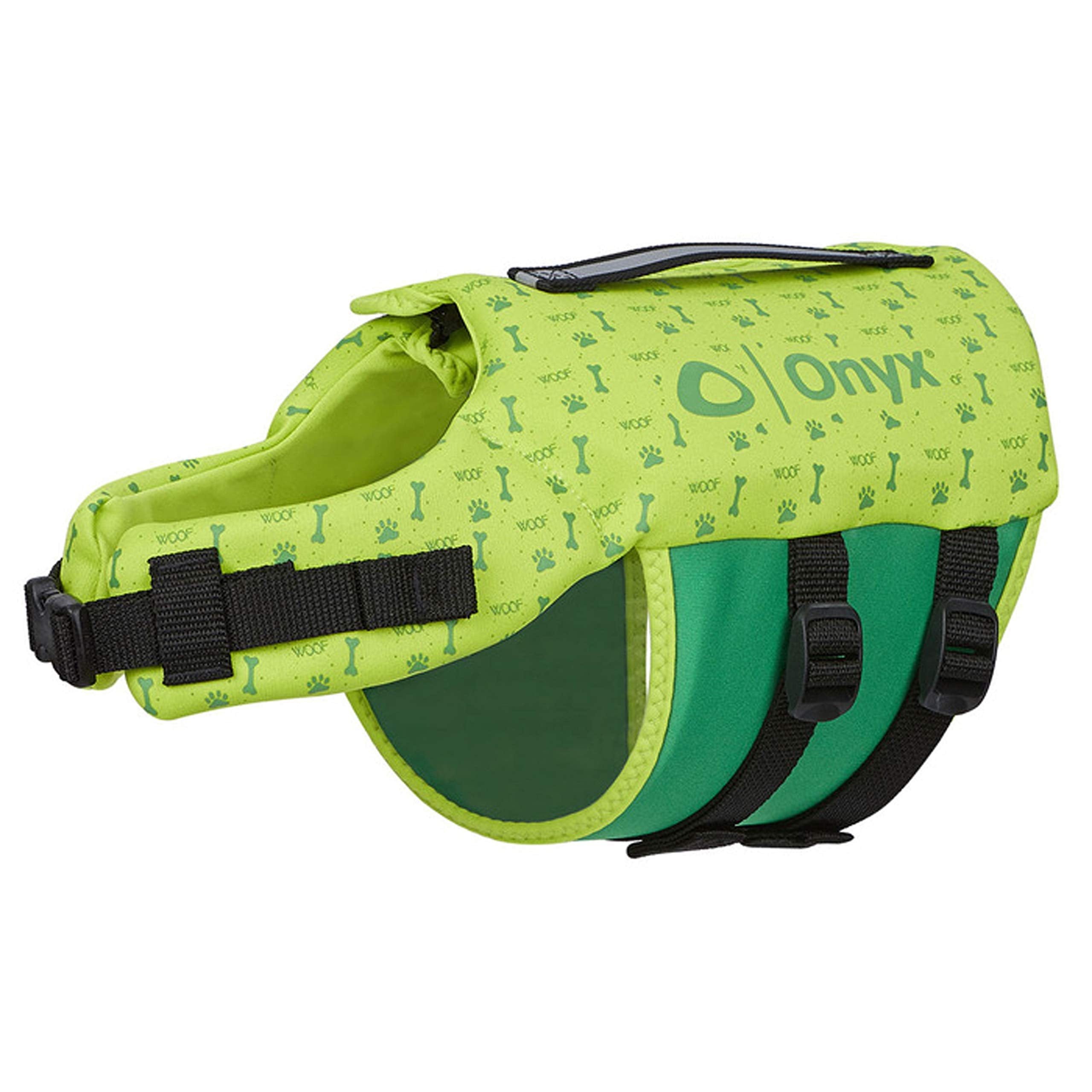 Neoprene ONYX Dog Life Vest, Green, X-Small