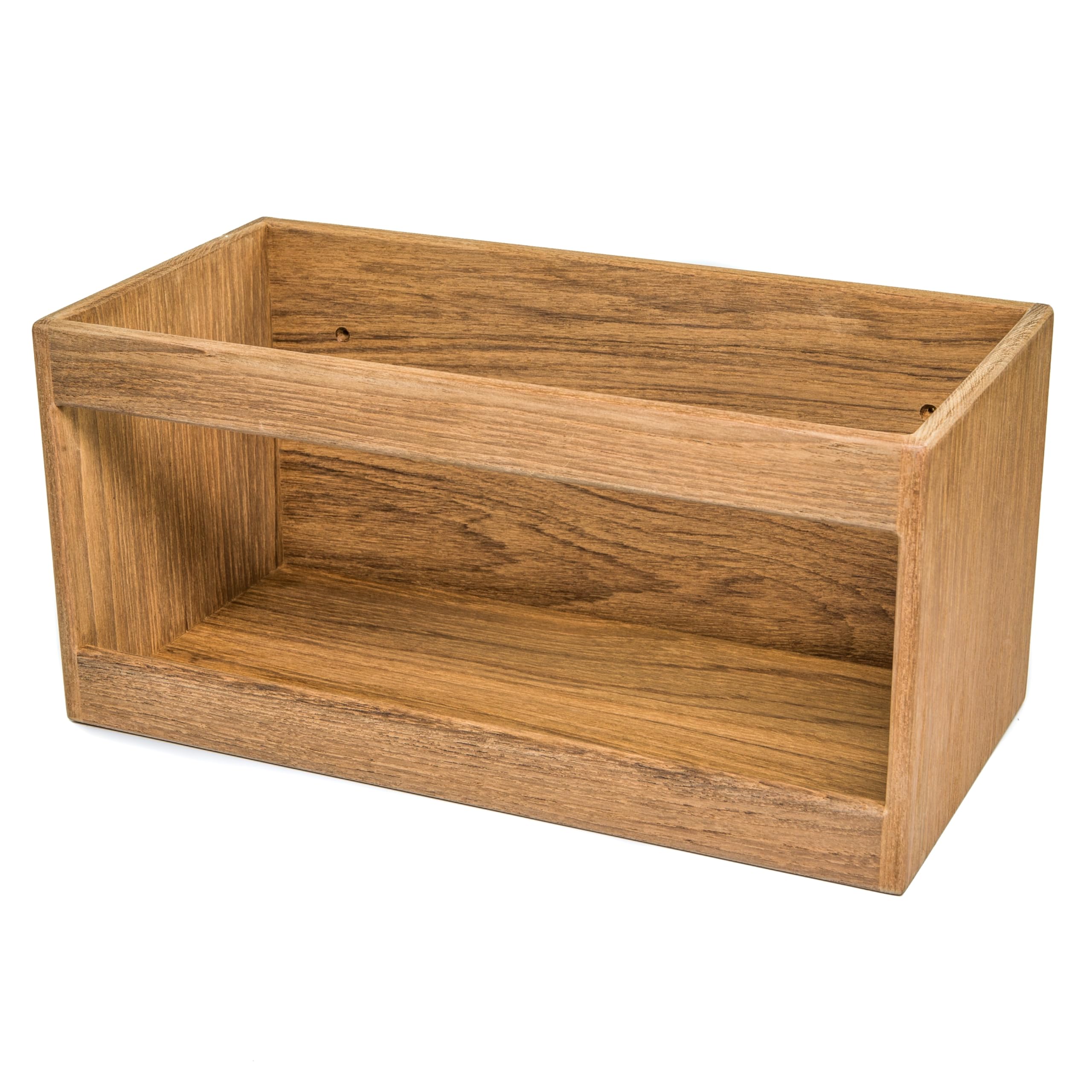 Teak Overstock Utility Shelf/Hardcover Book Rack - 15" L x 7-1/4" H x 7-1/4" D