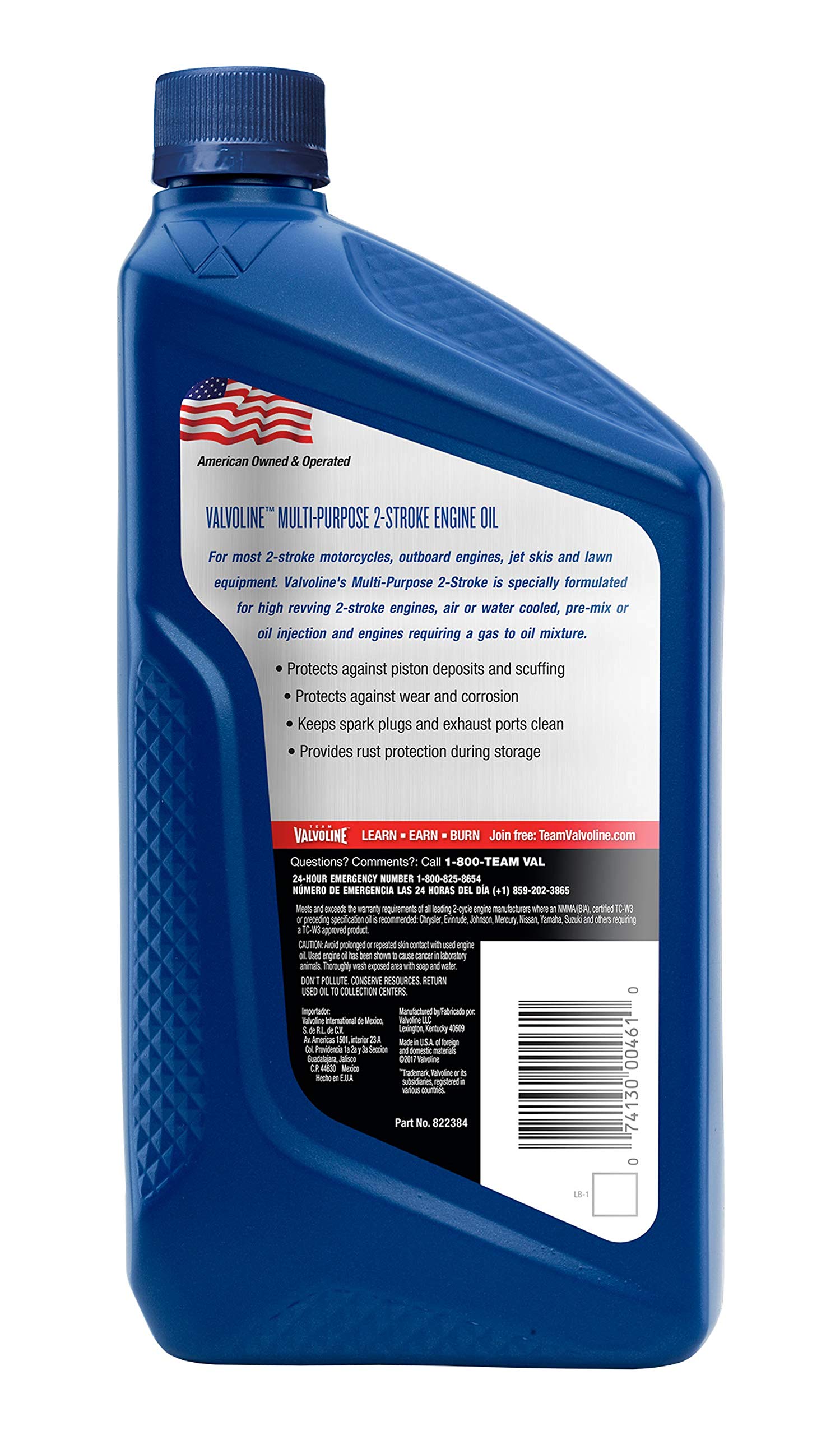 2-Stroke Valvoline Multi-Purpose TCW-3 Motor Oil 1 Quart