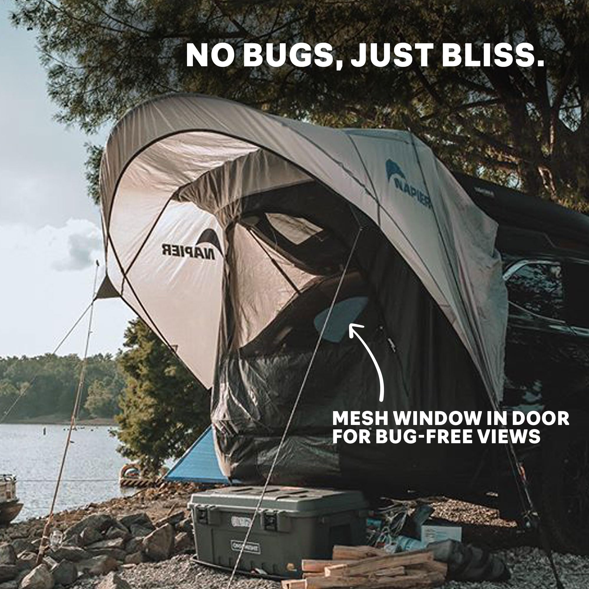Sportz Cove Napier | Fits Small to Large SUVs | Easy 5-Minute Setup | Sun Protection & Privacy Shelter for Camping, Tailgating, Road Trips