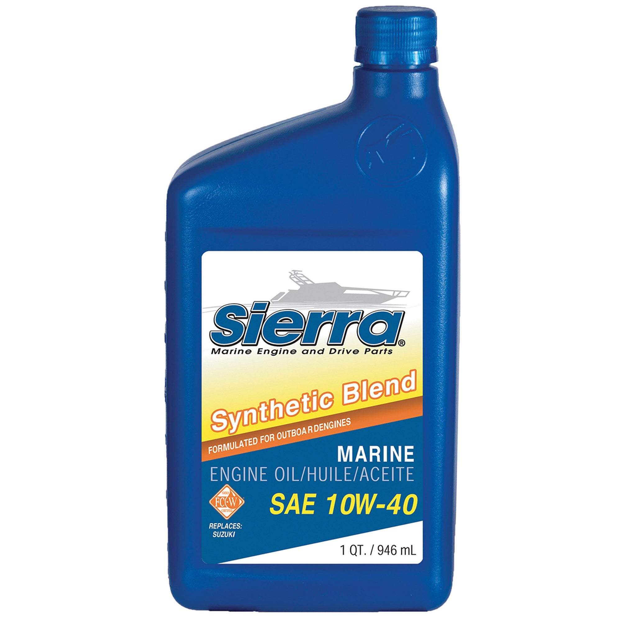 10W-40 Synthetic Blend Engine Oil Sierra 18-9551-2 - 1 Quart
