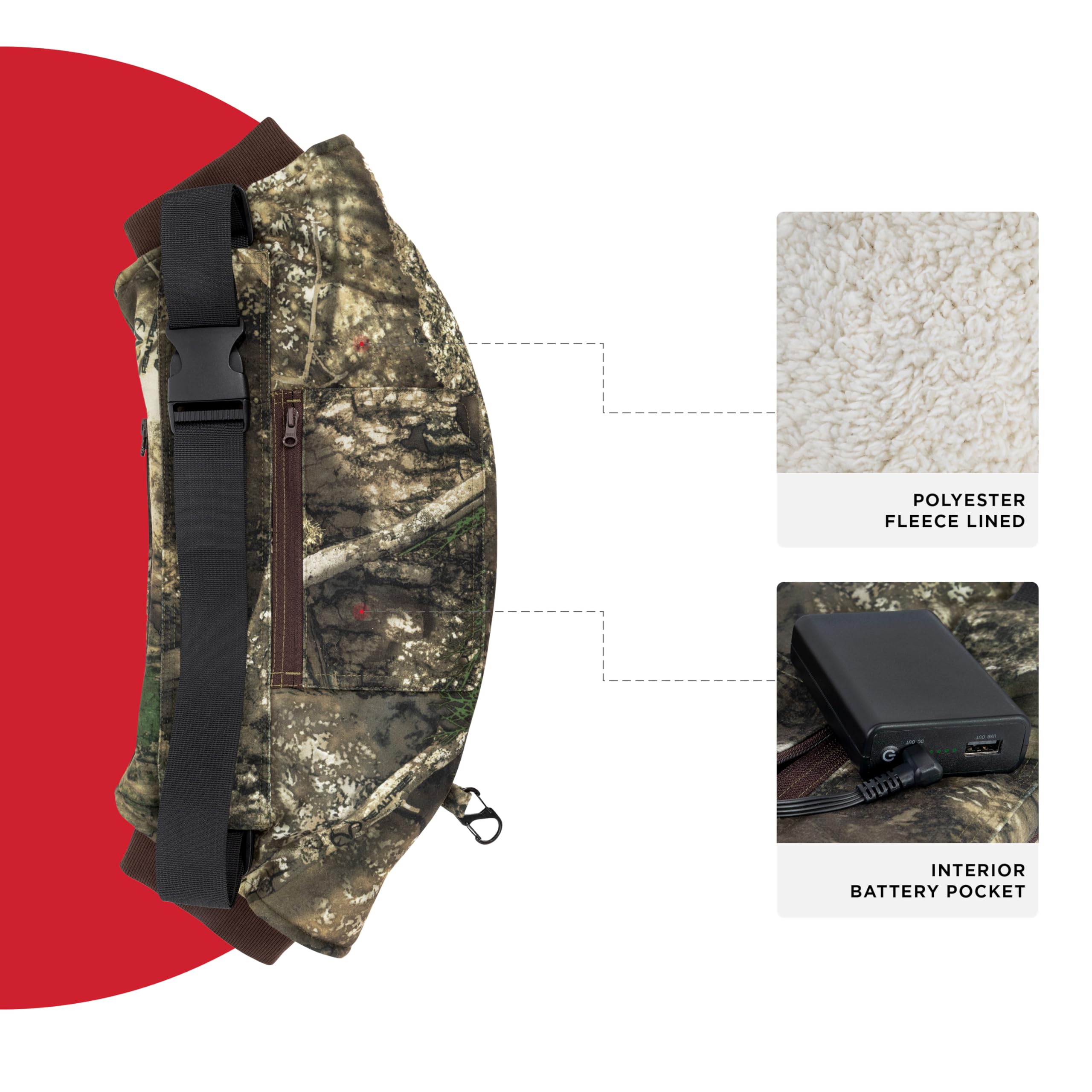 Radians Cold Weather RHG-A900 Wind Resistant Heated Hand Warmer Kit with Battery - Camo
