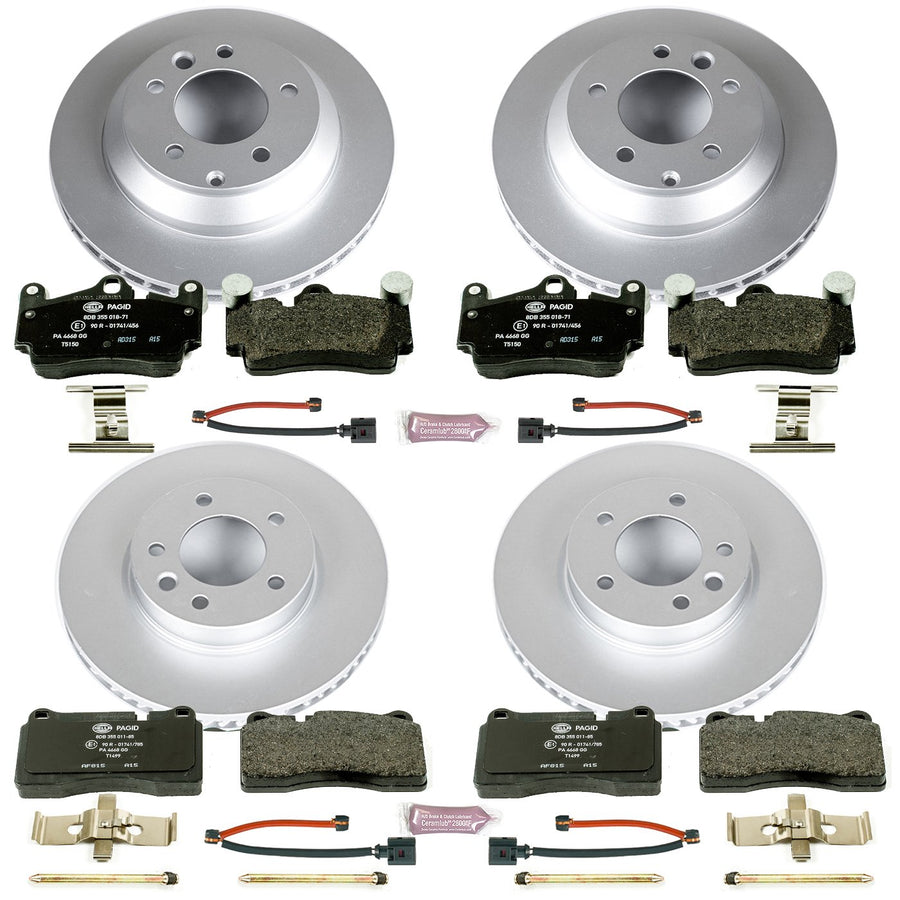 Power Stop ESK5745 Euro-Stop Front & Rear Brake Kit Volkswagen For Volkswagen Touareg 2007-2010 [Model Specific]