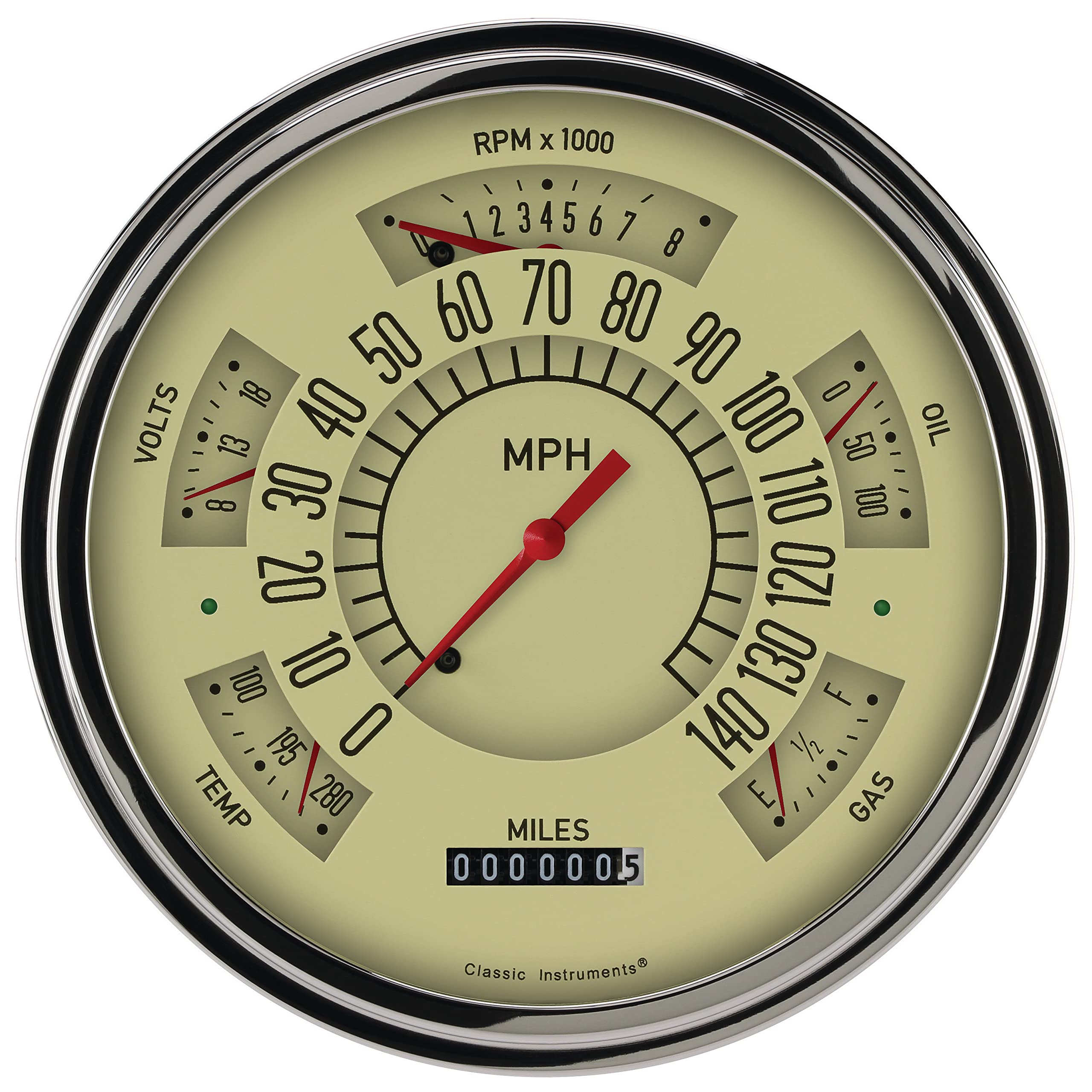 Tan Classic Instruments FC49T Series Gauge Package