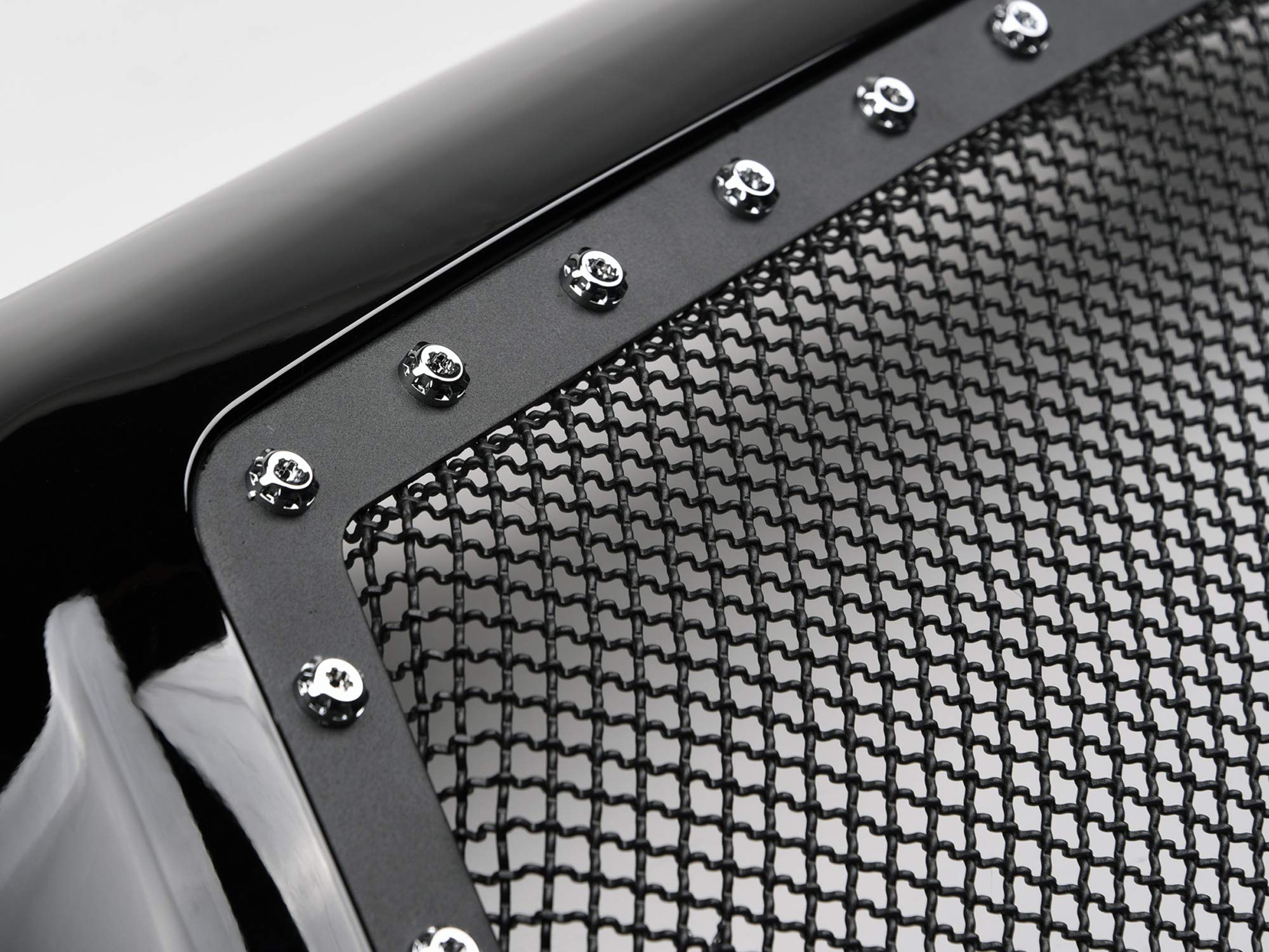 Studded Armordillo USA Mesh Grille Fits 2005-2011 Toyota Tacoma-Gloss Black