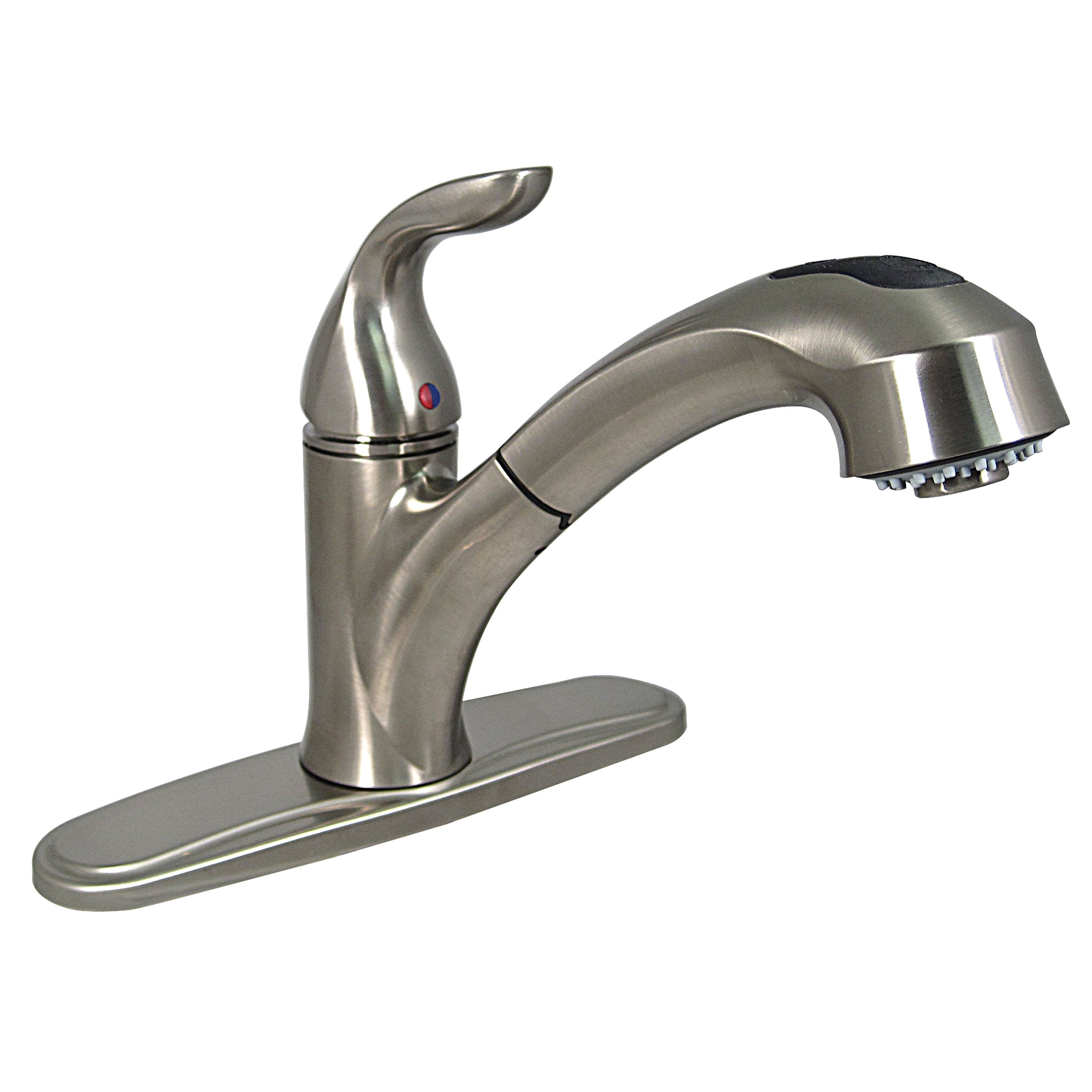 Valterra Phoenix Faucets PF231441 Premium Collection Single Handle Pull Out Kitchen Faucet, Brushed Nickel