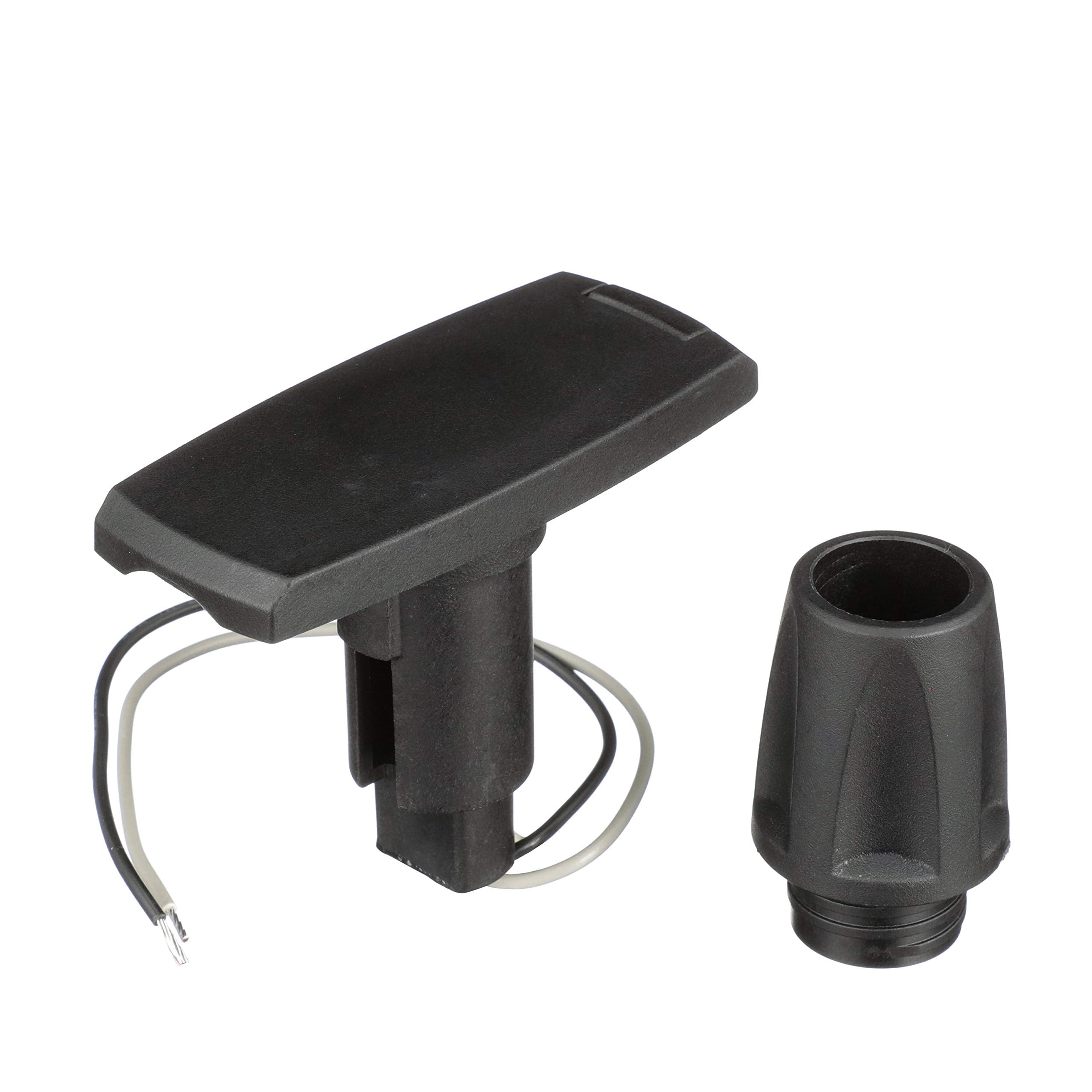 LightArmor™ 910V Series Attwood Rectangle Plug-in Light Base — for All-Around Pole Light, 2-Pin, Black Composite Cover