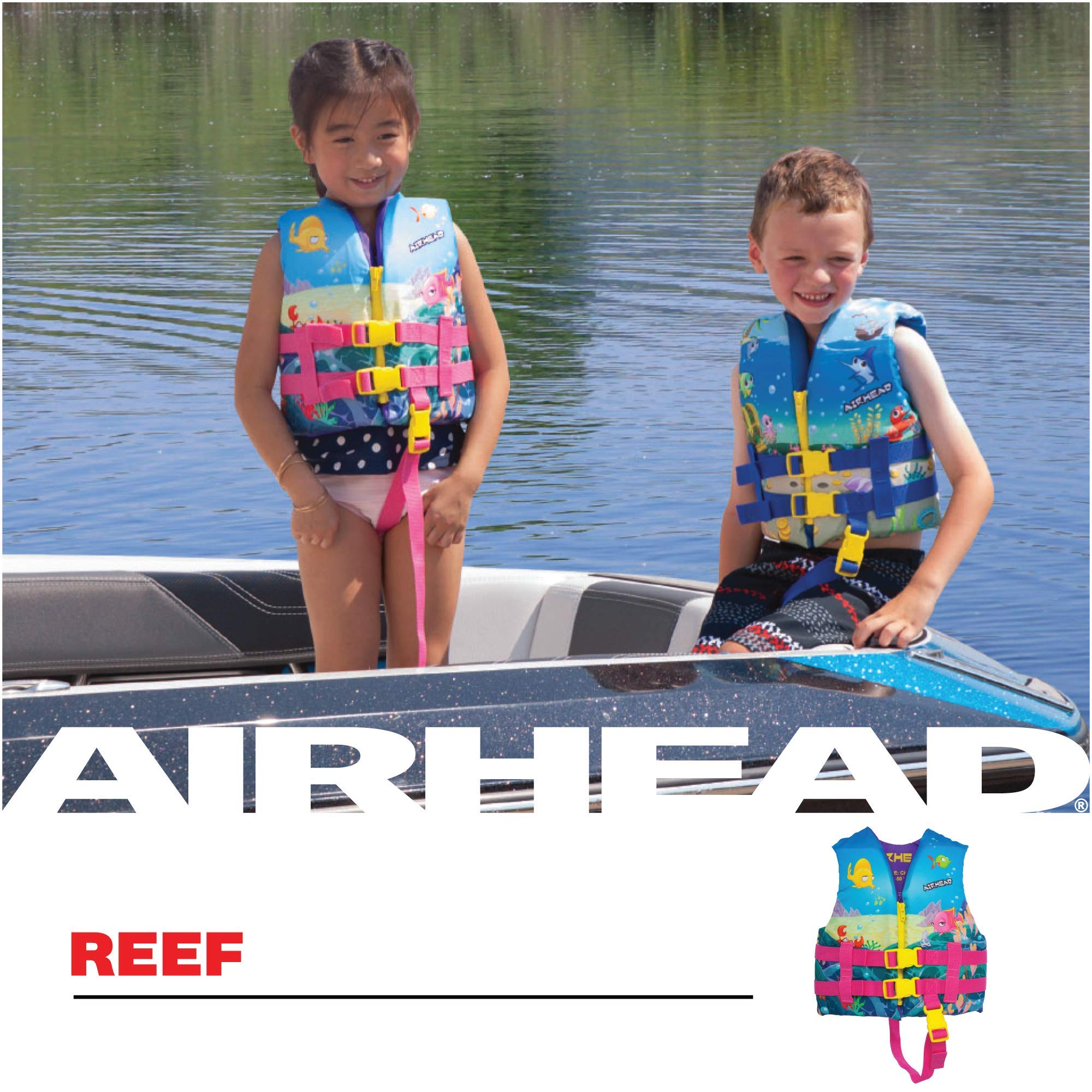 Airhead Infant and Child Treasure Life Vest, USCG Approved 15-30lbs Infant, 30-50lbs Child