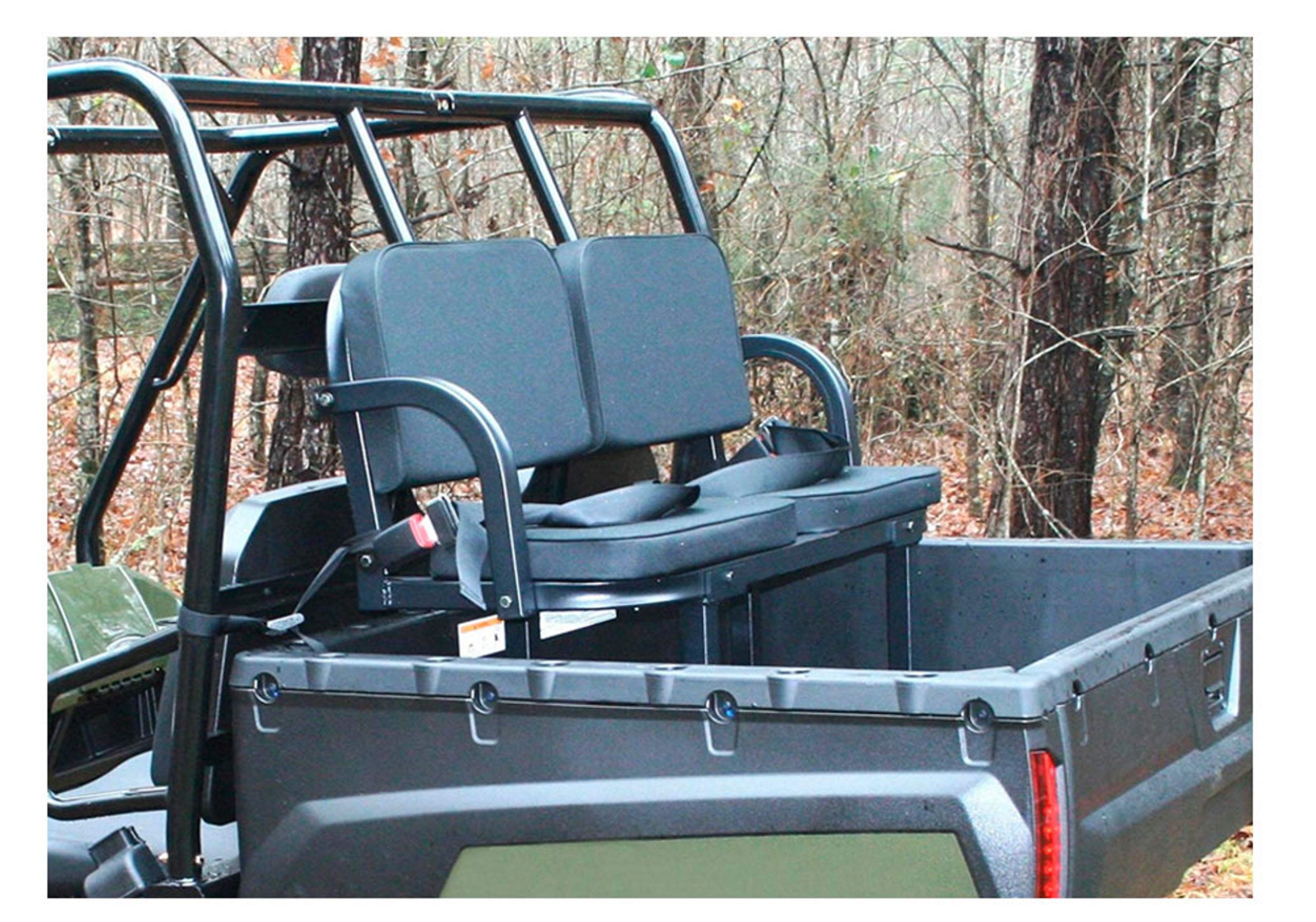 Deluxe Great Day Rumble Seat - For UTVs With30"x 30"x 12" or Larger Bed Size - 350 lbs Weight Capacity - Black, UVDRS200BL