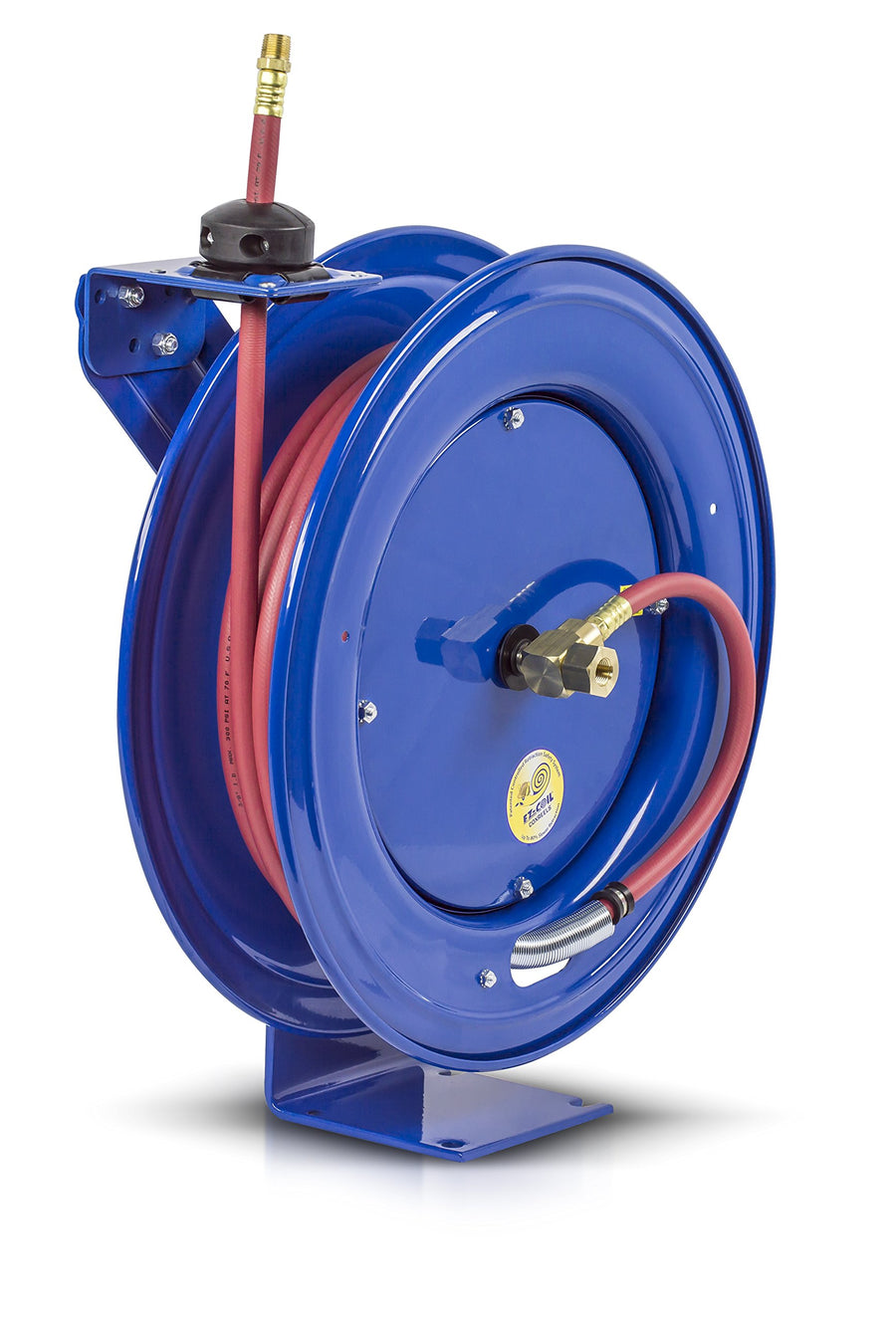 Coxreels Safety Series EZ-SH-350 Spring Rewind Hose Reel for air/Water: 3/8" I.D., 50' Hose, 300 PSI