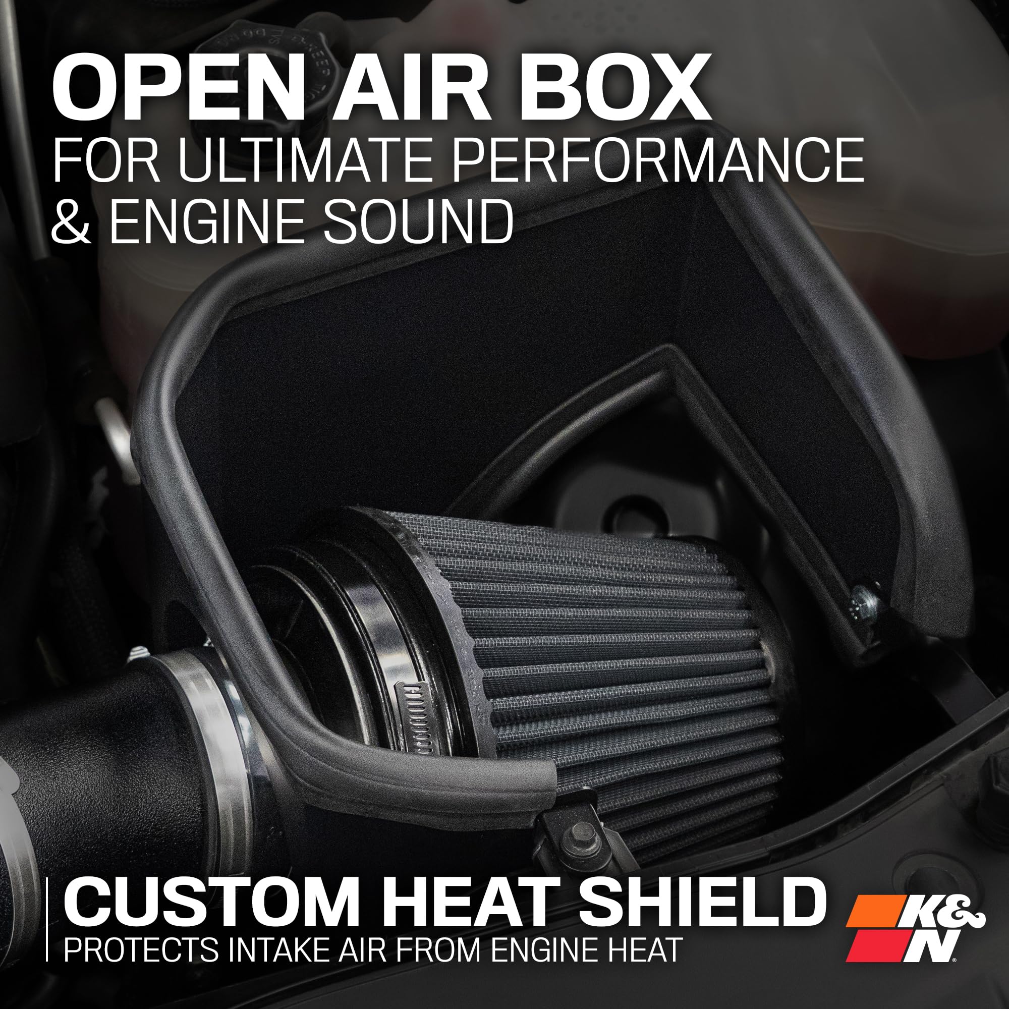 Cold Air Intake System K&N: Dry-Flow Air Filter, Increase Performance & Acceleration: Compatible with 2005-2023 CHRYSLER/DODGE, 300C, Challenger, Charger, Magnum, 30-1542