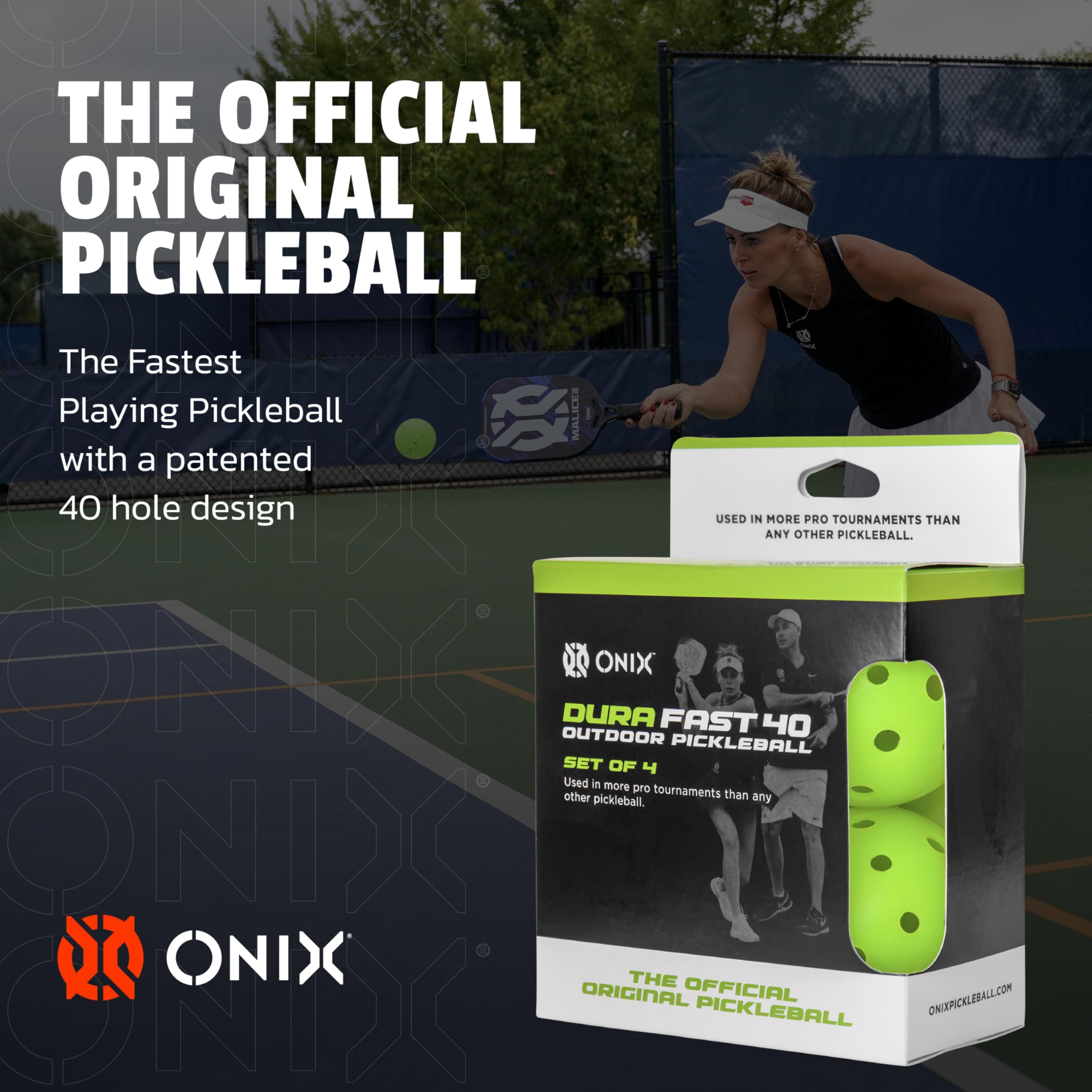Onix DURA Fast 40 Outdoor Pickleballs – Neon