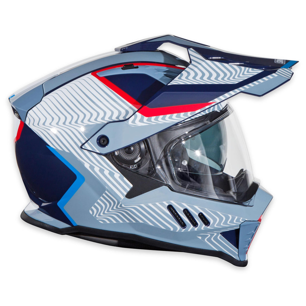 Mojave Blue Simpson Xcursion Bandit Motorcycle Helmet - XL | Off Road Dirt Bike UTV Motocross ATV | Full Face | Removable Peak | Clear Pinlock Anti-Fog Visor Shield | DOT ECE Certified (XBMUGRXL)