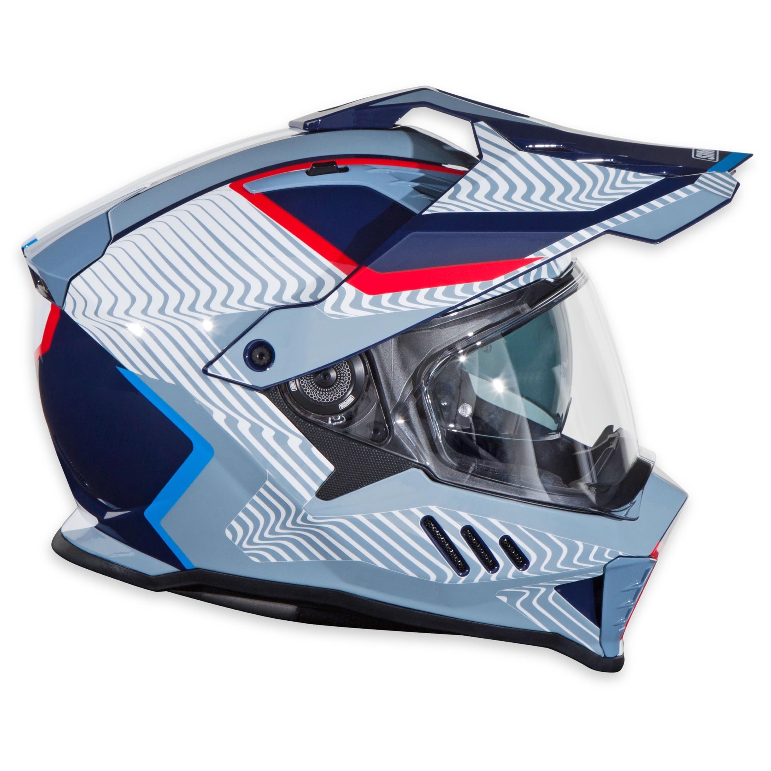 Mojave Blue Simpson Xcursion Bandit Motorcycle Helmet - XS | Off Road Dirt Bike UTV Motocross ATV | Full Face | Removable Peak | Clear Pinlock Anti-Fog Visor Shield | DOT ECE Certified (XBMUGRXS)