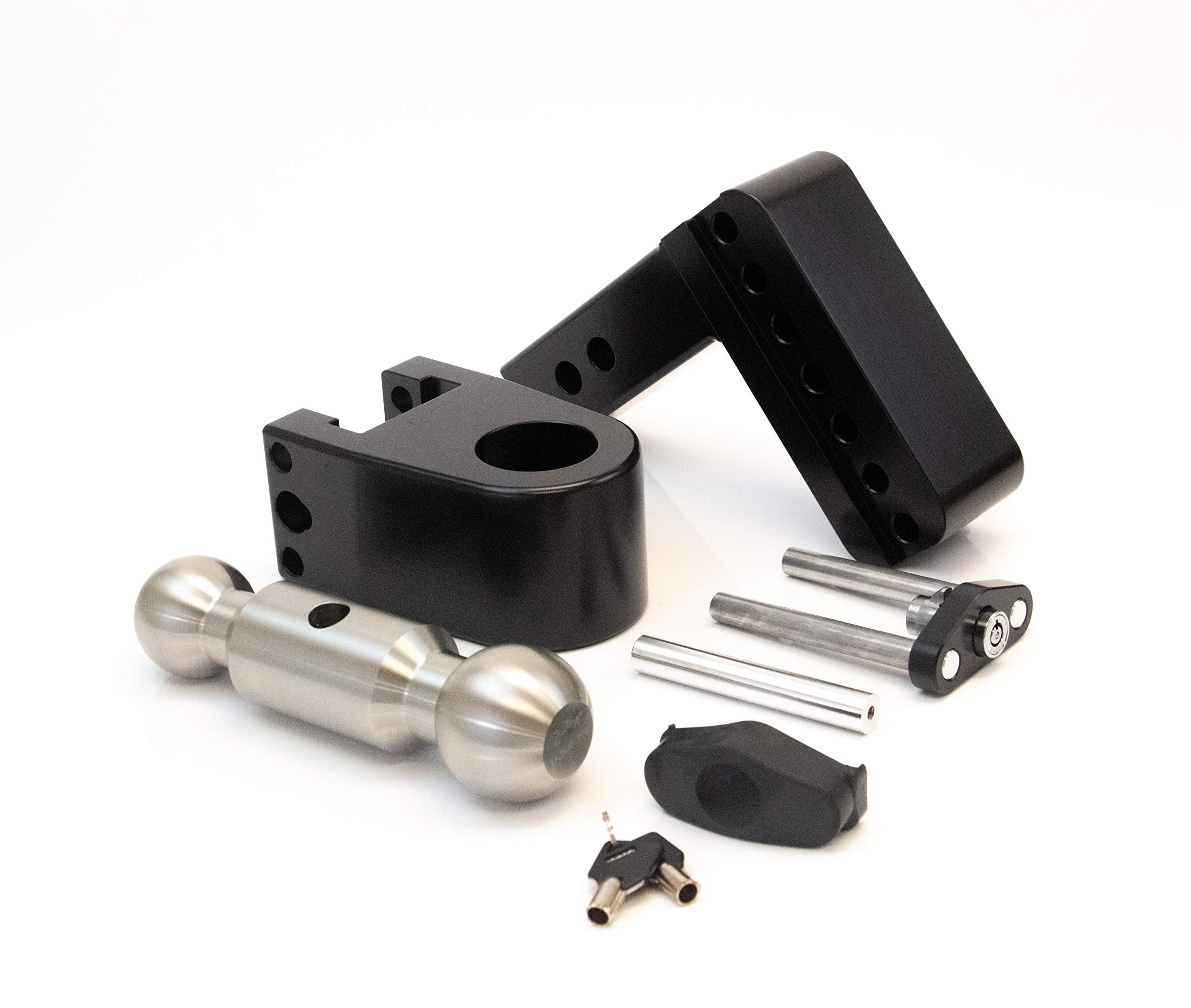 Drop Hitch Receiver Weigh Safe LTB4-2-CER-BLA: 2 Inches Adjustable, Black