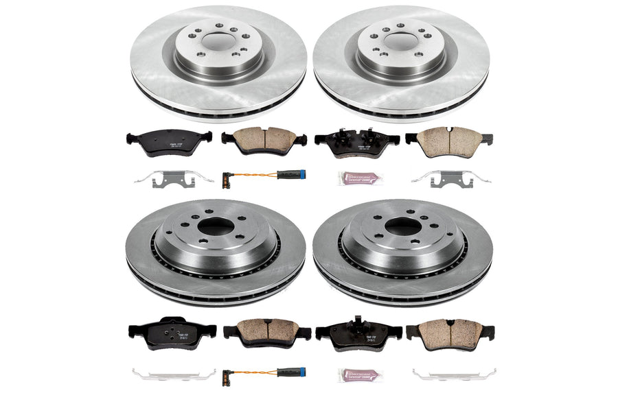 Power Stop Autospecialty KOE4083 Front and Rear Replacement Brake Kit-OE Brake Rotors & Ceramic Brake Pads