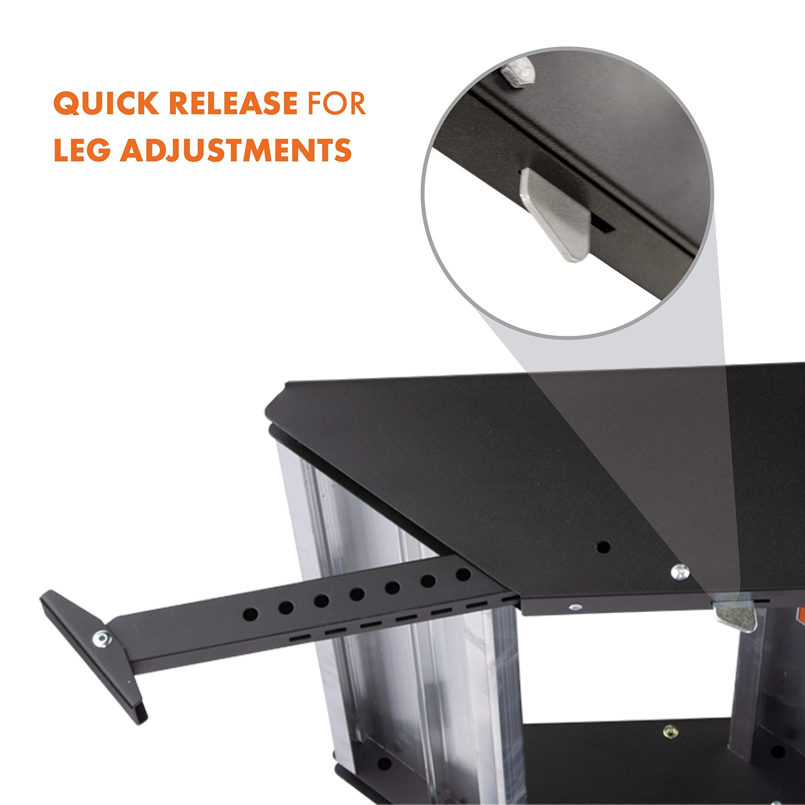 MORryde StepAbove STP-207 Fold-Up RV Entry Step - 3-Step (9" Step Rise), Fits 26" to 28" Door Width