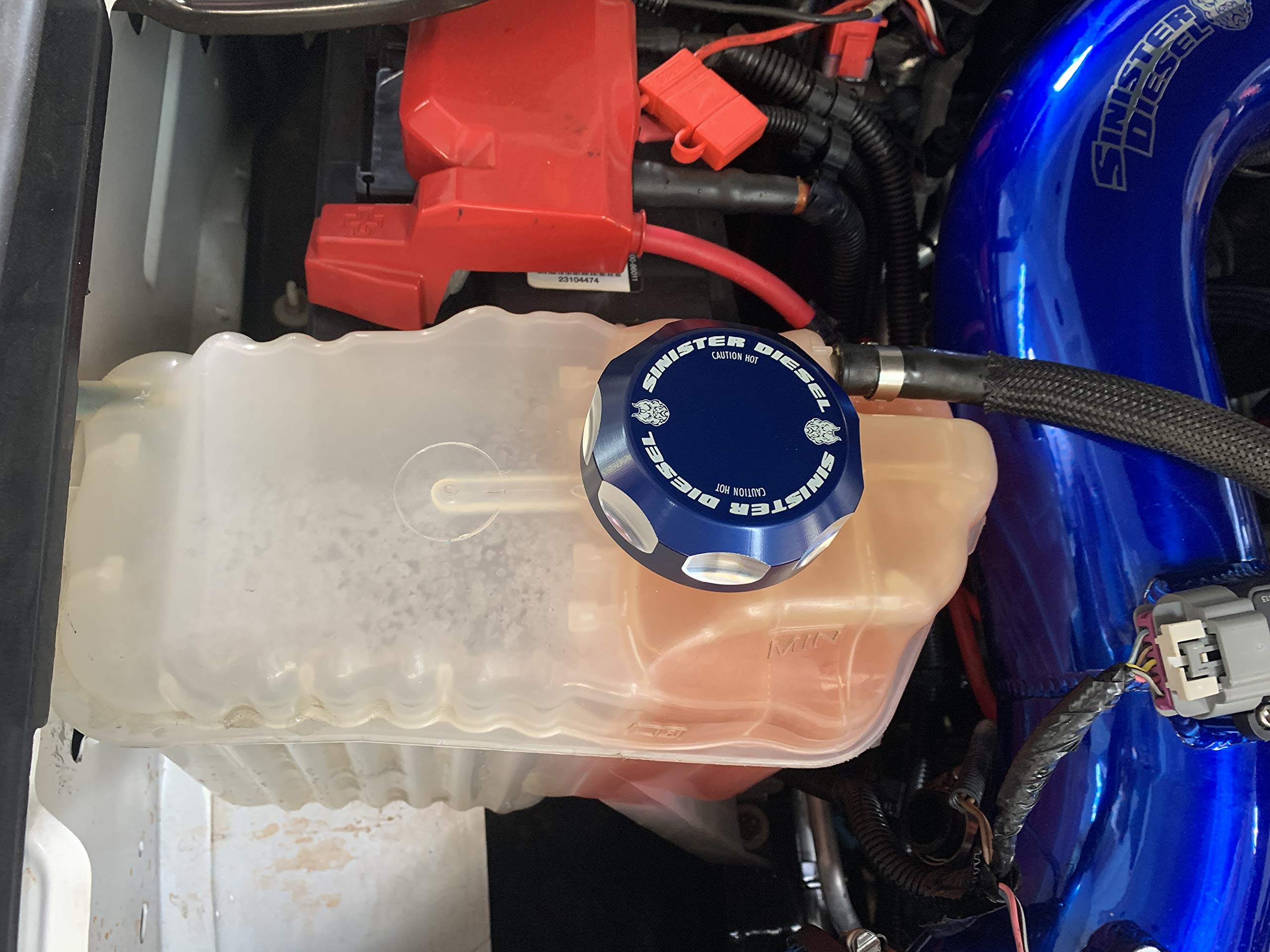 Coolant Reservoir (Degas) Cap Sinister Diesel for 2001-2016 GM Duramax 6.6L
