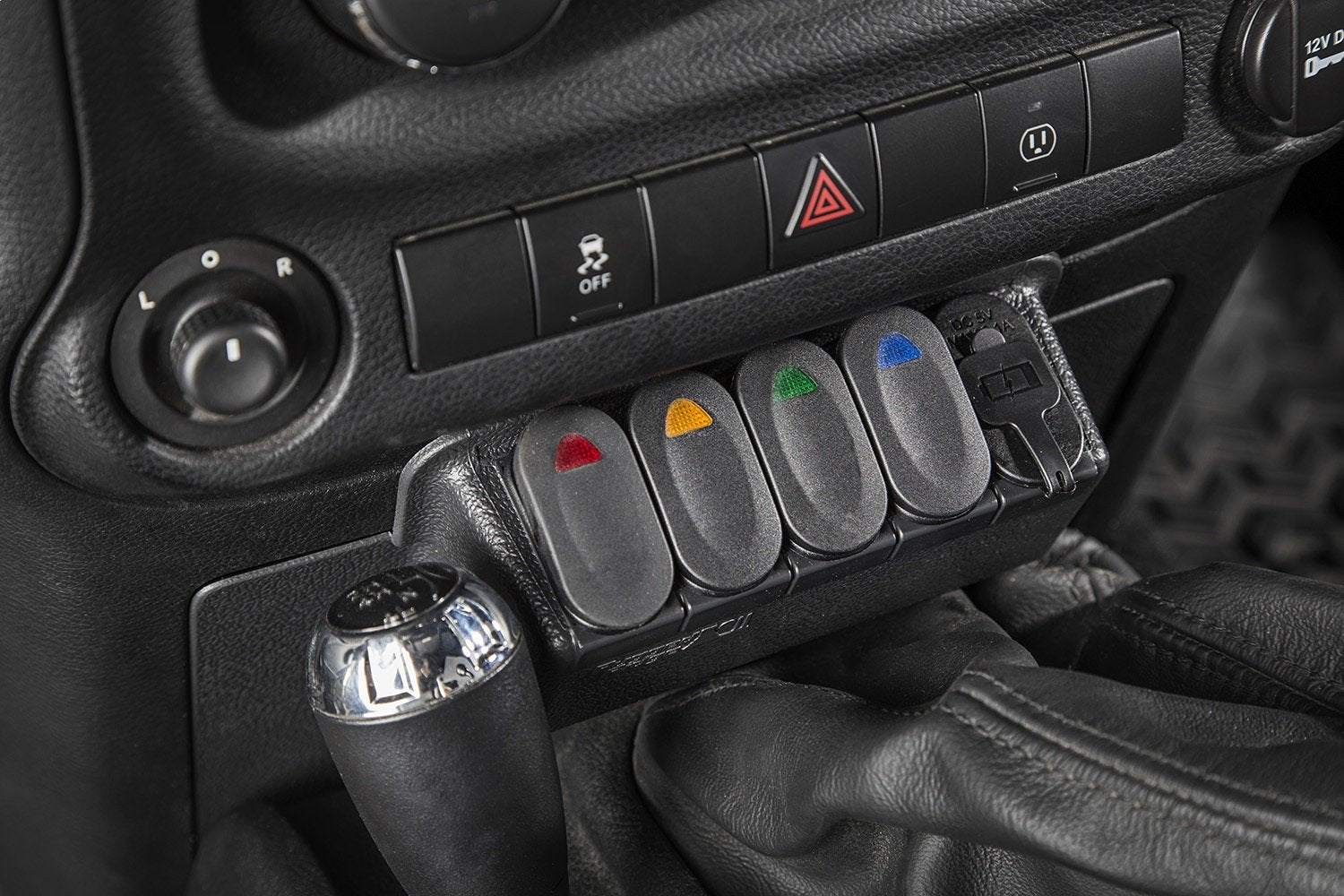 Switch Panel Kit, Lower | Rugged Ridge | 17235.84 | Fits 2011-2018 Jeep Wrangler JK/JKU